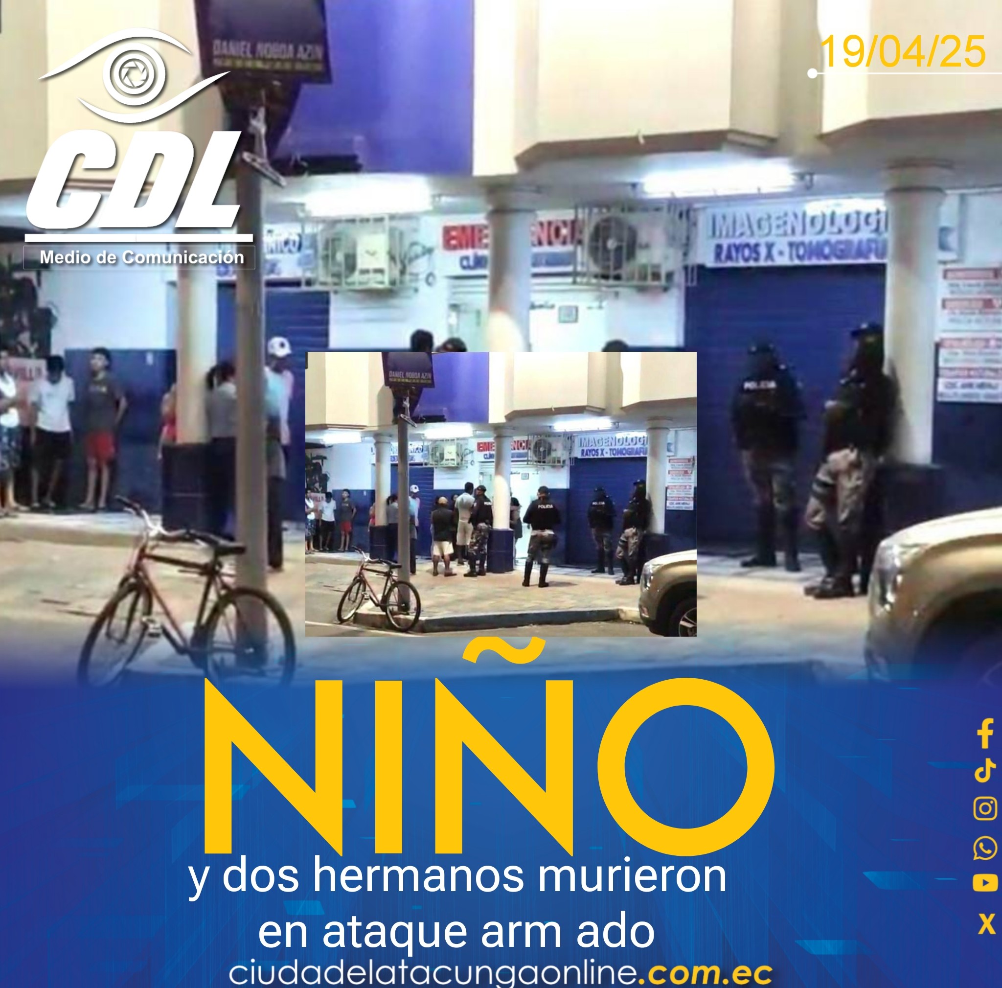 Triple crimen en Manta: Un niño y dos hermanos murieron en ataque arm ado