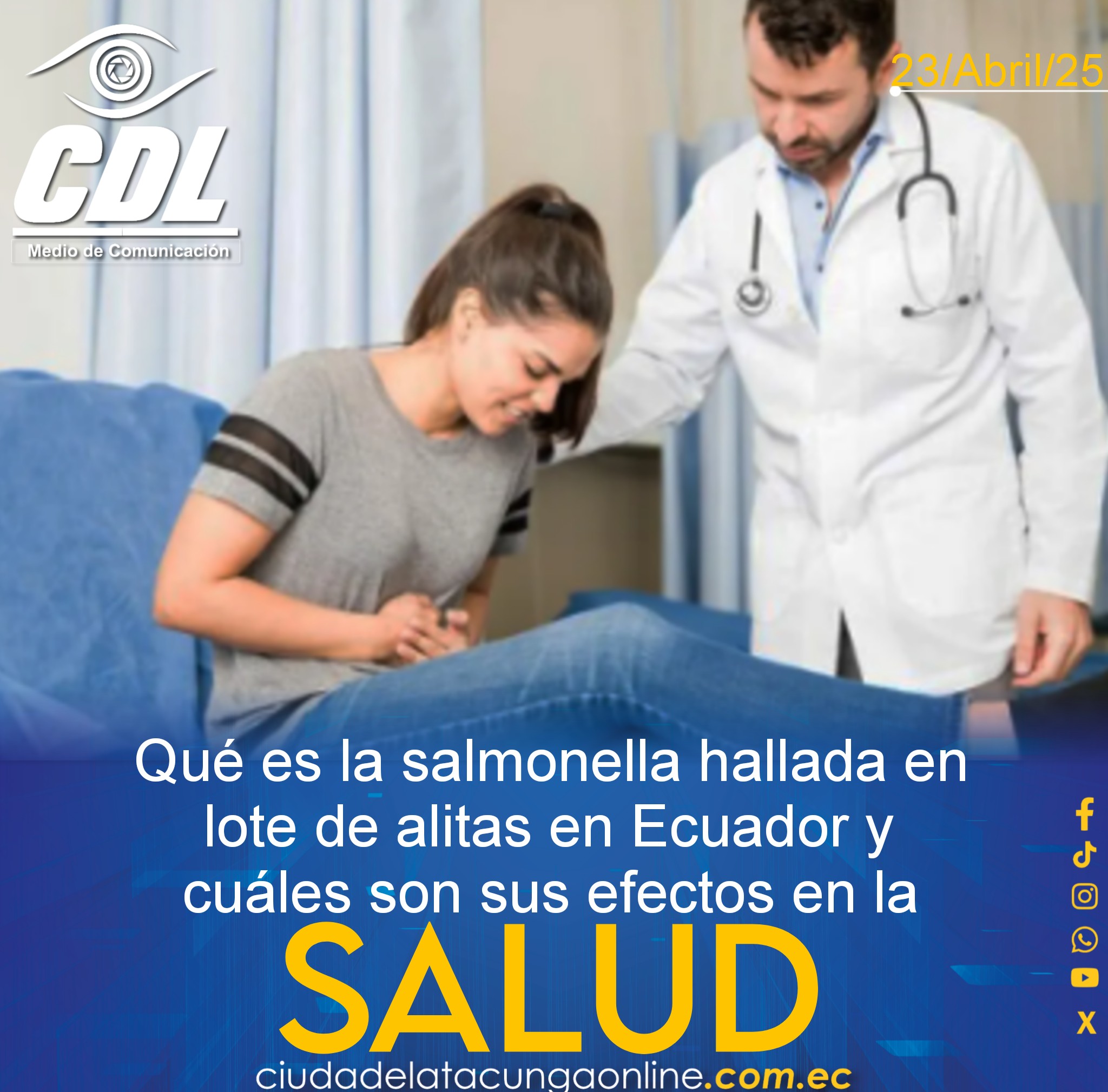 Qué es la salmonella hallada en lote de alitas en Ecuador y cuáles son sus efectos en la salud