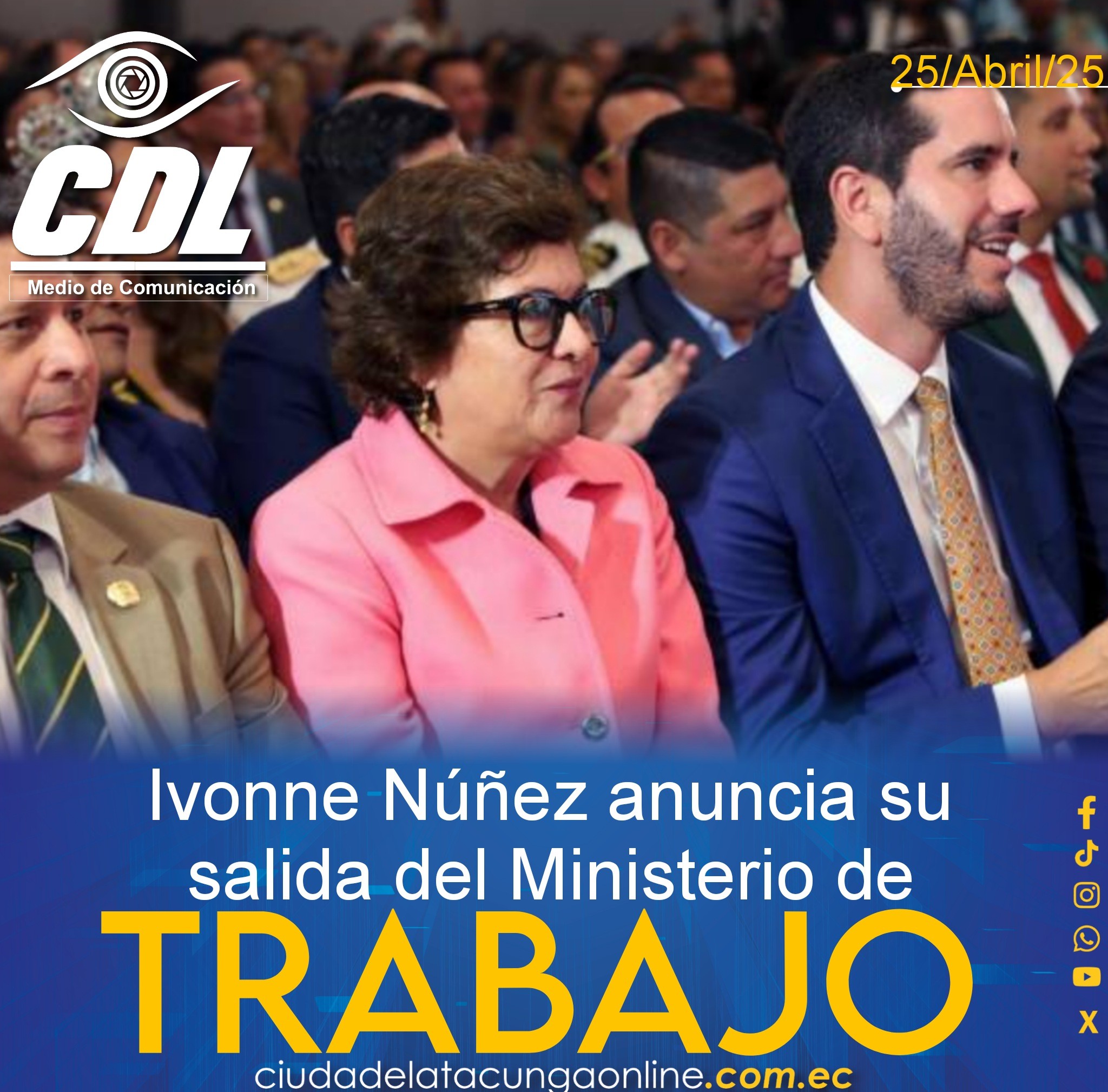Ivonne Núñez anuncia su salida del Ministerio de Trabajo