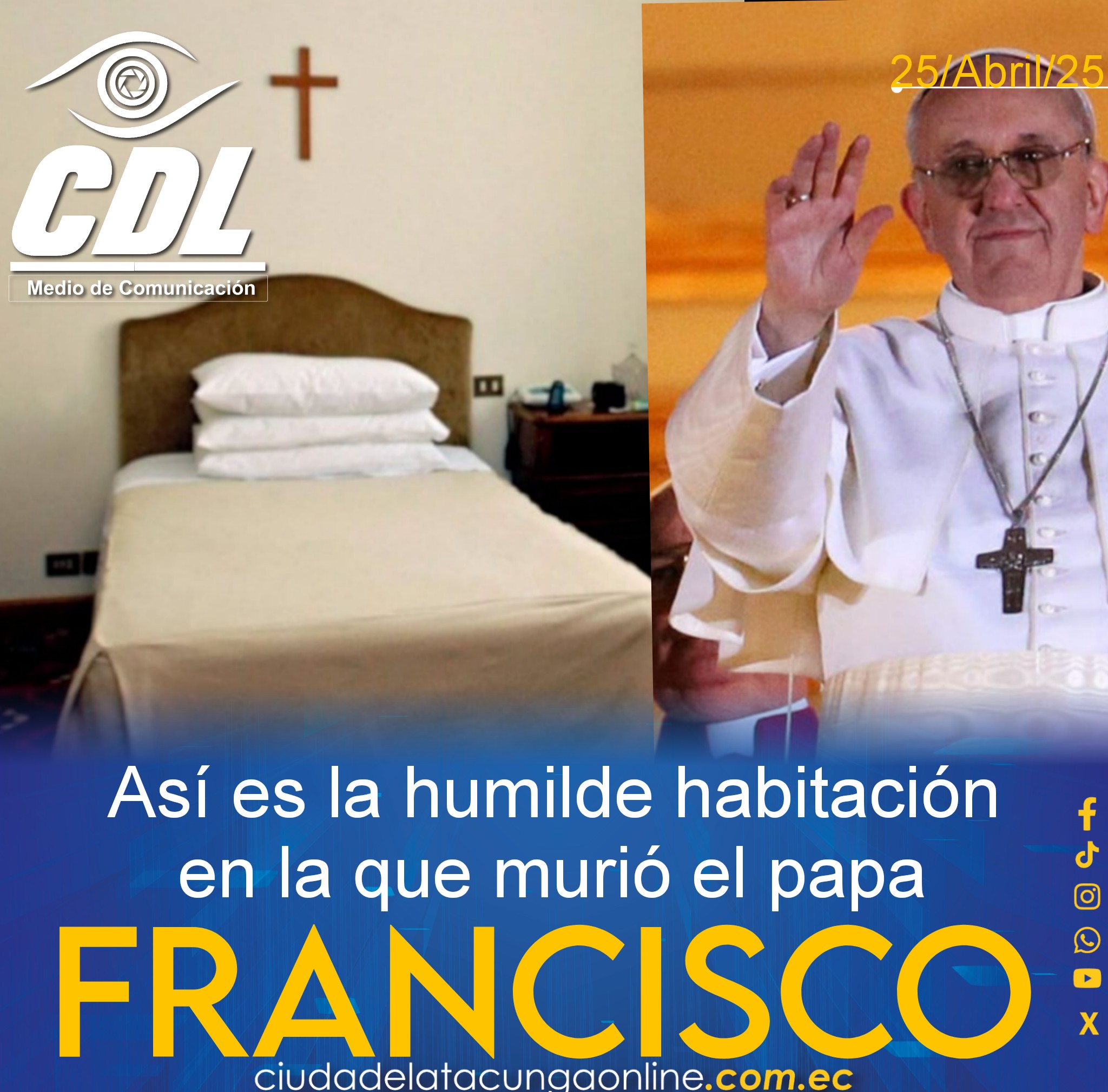Así es la humilde habitación en la que murió el papa Francisco