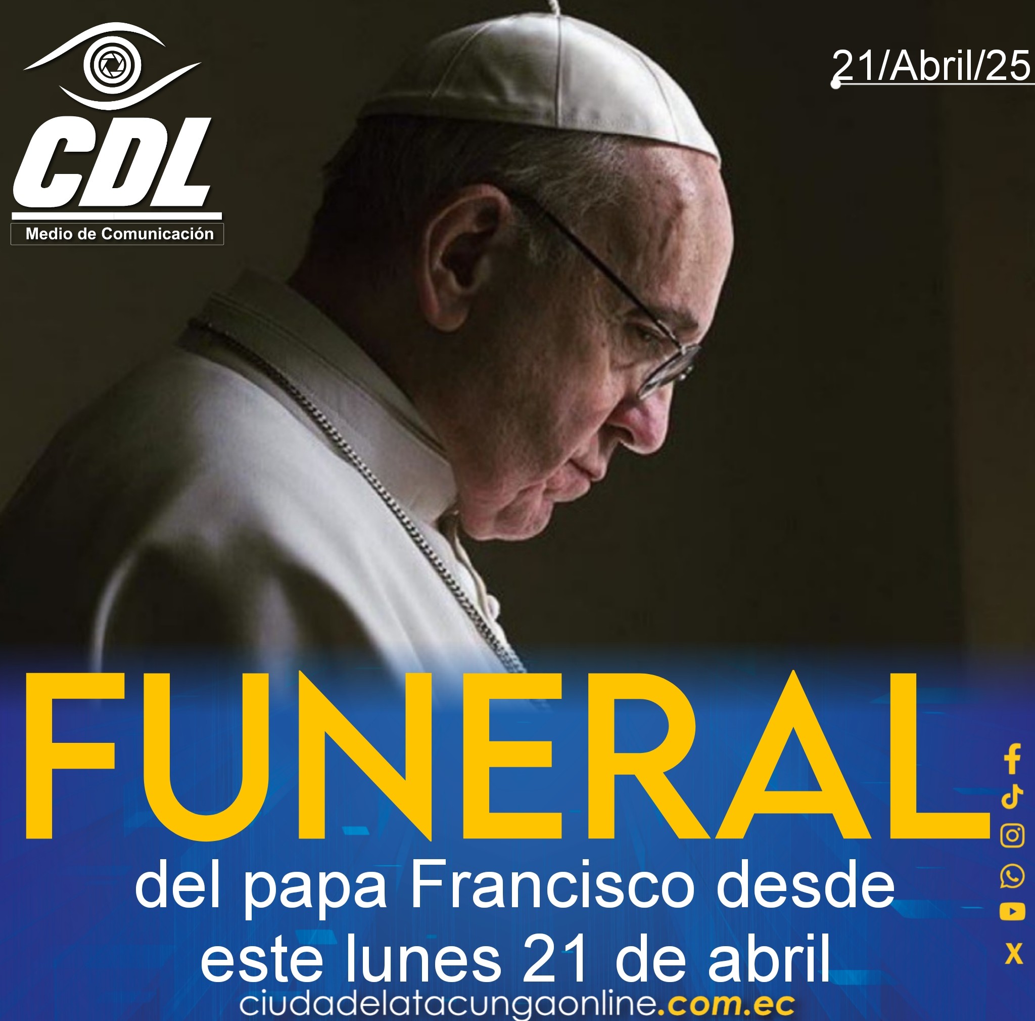 Así será el funeral del papa Francisco desde este lunes 21 de abril