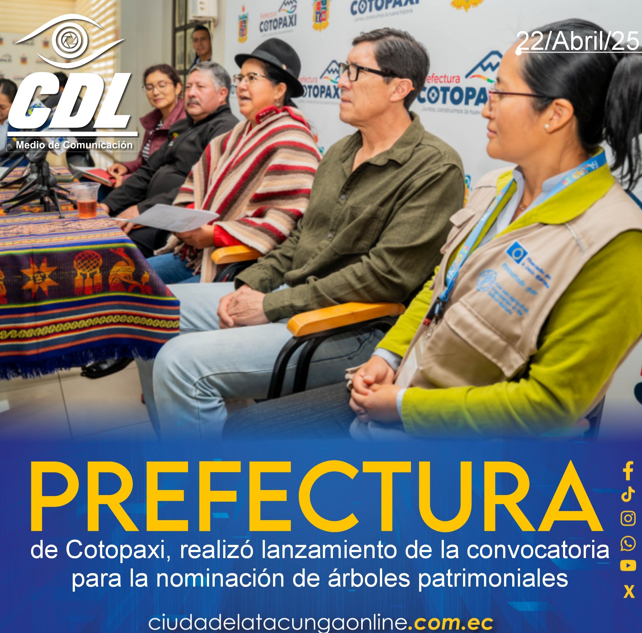 Prefectura de Cotopaxi, realizó lanzamiento de la convocatoria para la nominación de árboles patrimoniales