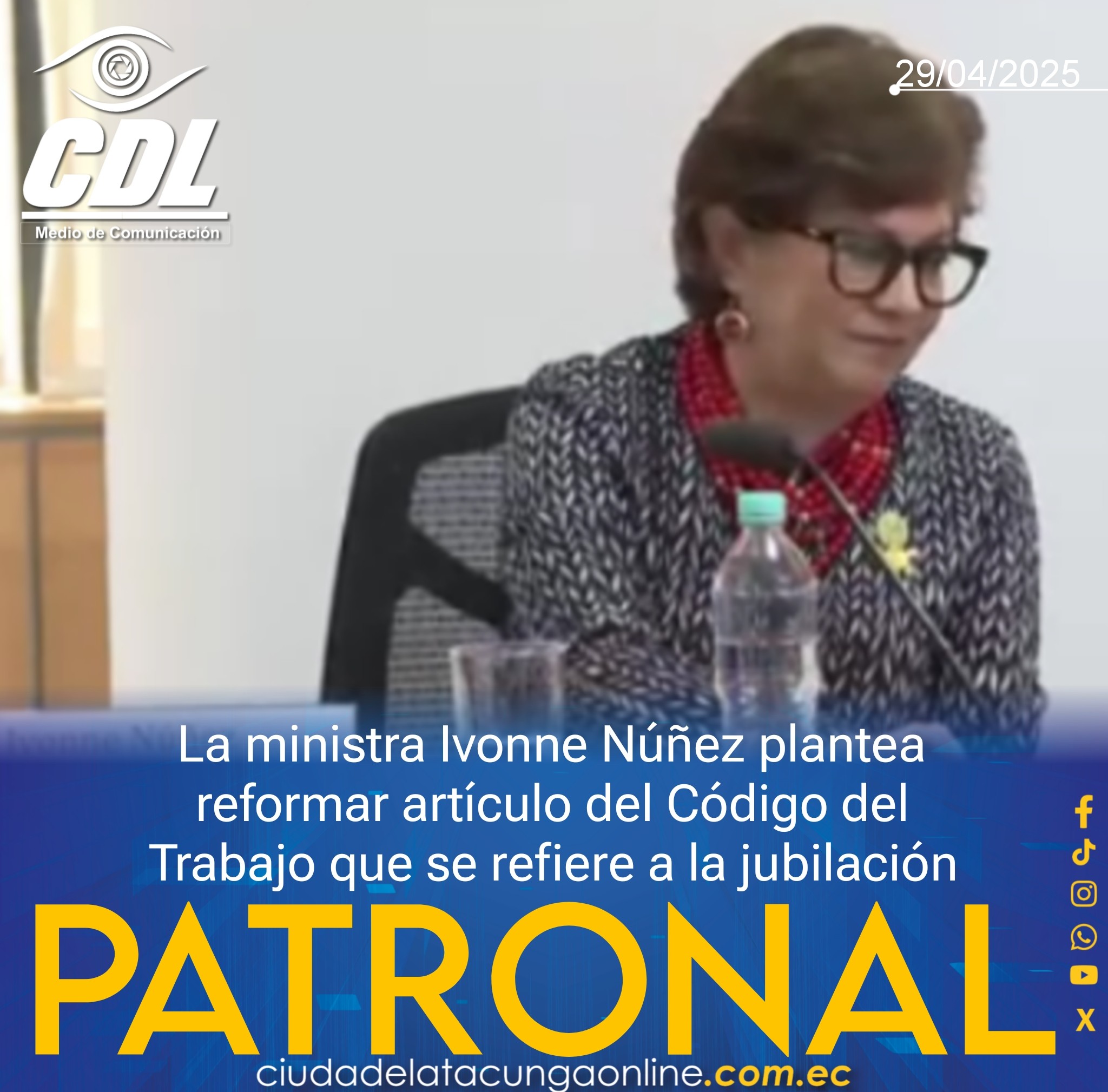 La ministra Ivonne Núñez plantea reformar artículo del Código del Trabajo que se refiere a la jubilación patronal