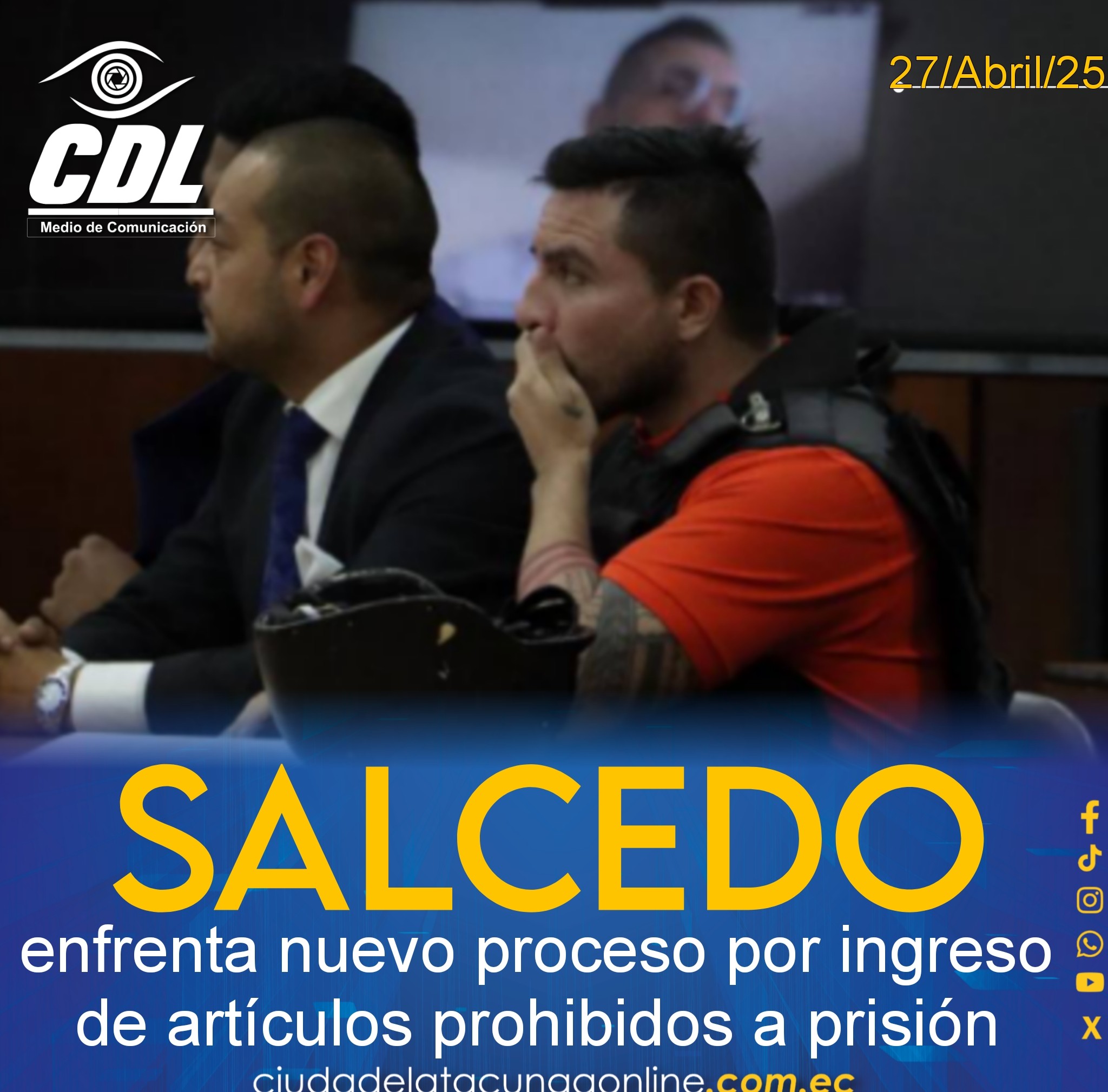 Salcedo enfrenta nuevo proceso por ingreso de artículos prohibidos a prisión