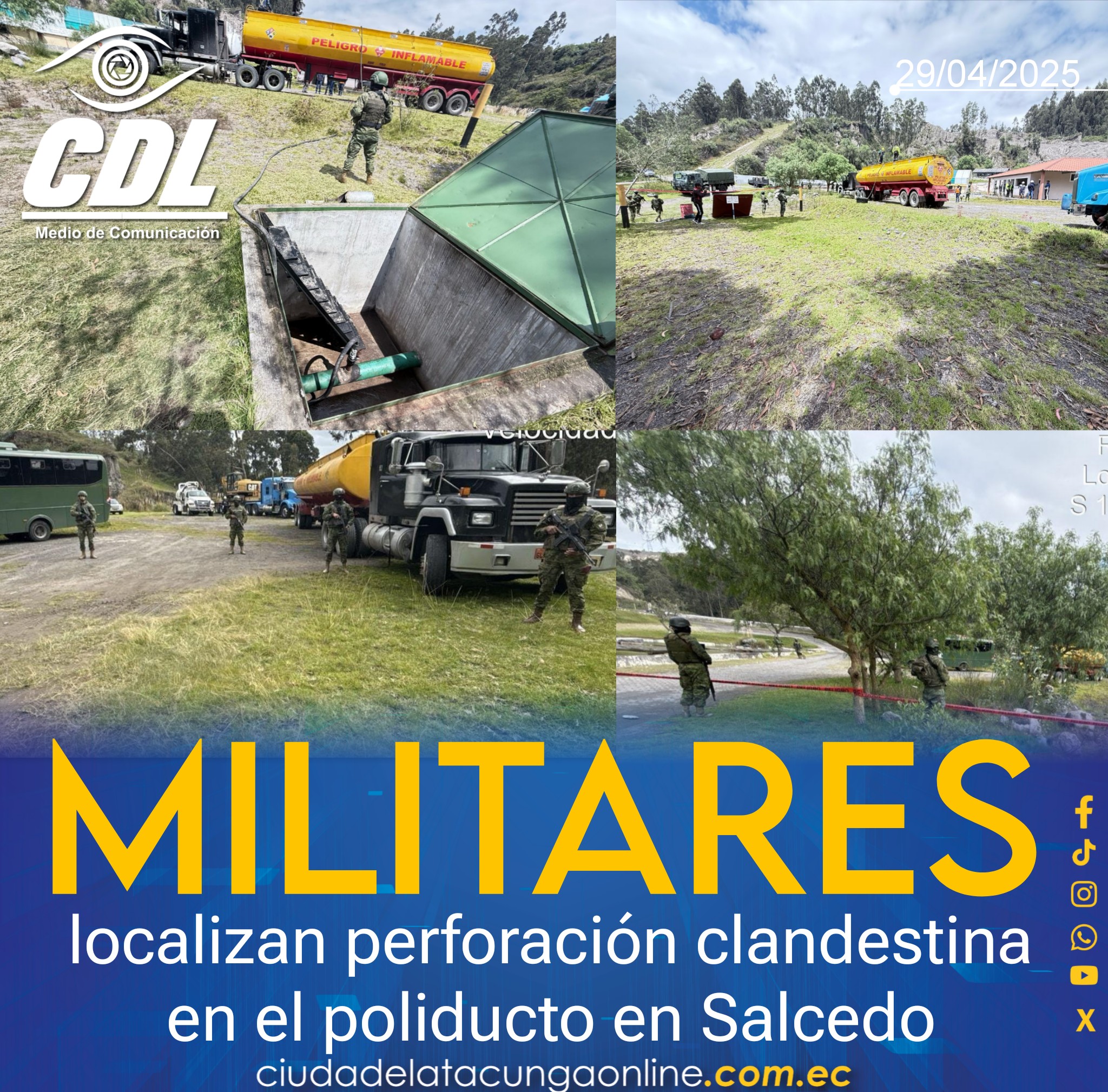 Militares localizan perforación clandestina en el poliducto en Salcedo