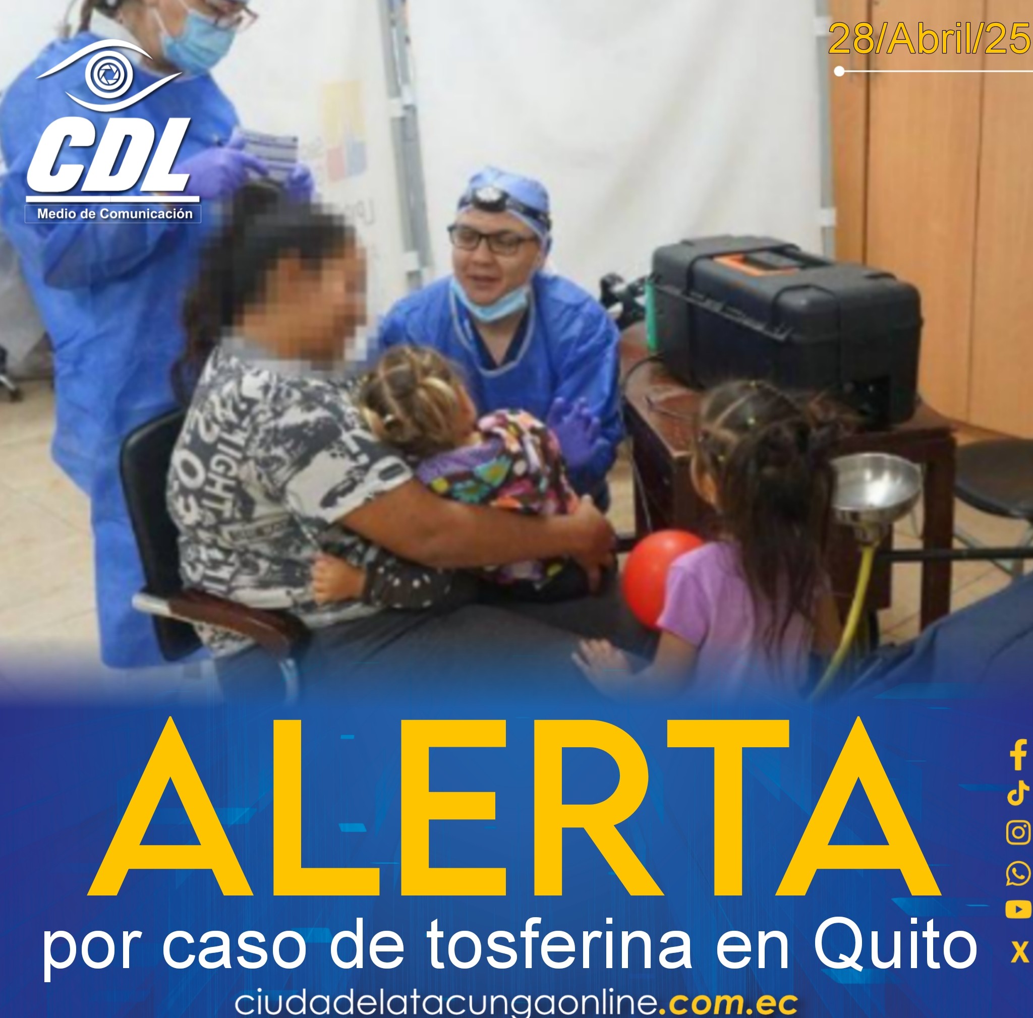 Alerta por caso de tosferina en Quito