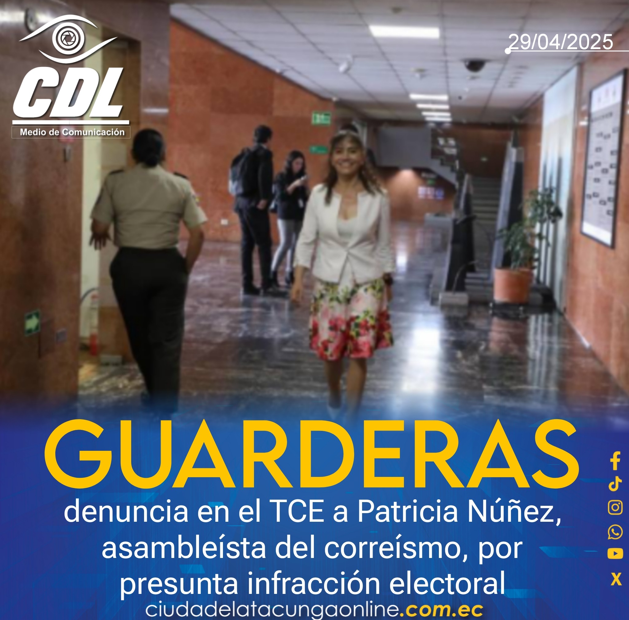 Guarderas denuncia en el TCE a Patricia Núñez, asambleísta del correísmo, por presunta infracción electoral