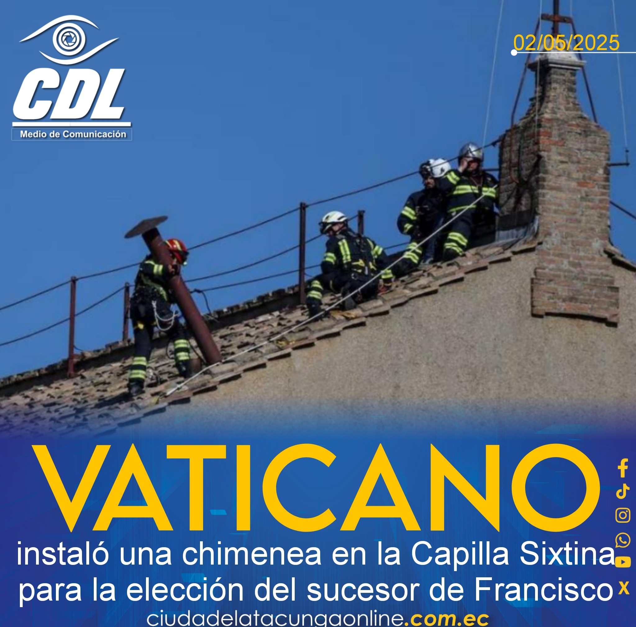 El Vaticano instaló una chimenea en la Capilla Sixtina para la elección del sucesor de Francisco