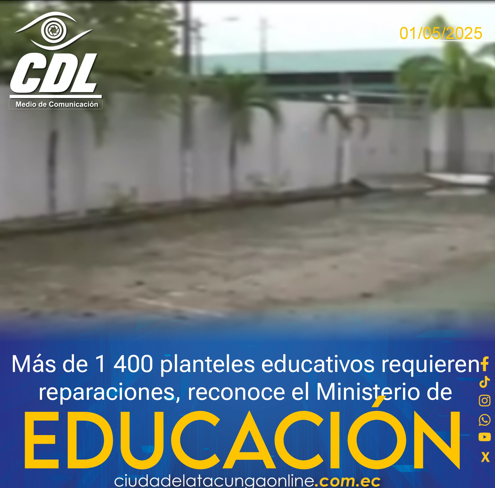Más de 1 400 planteles educativos requieren reparaciones, reconoce el Ministerio de Educación