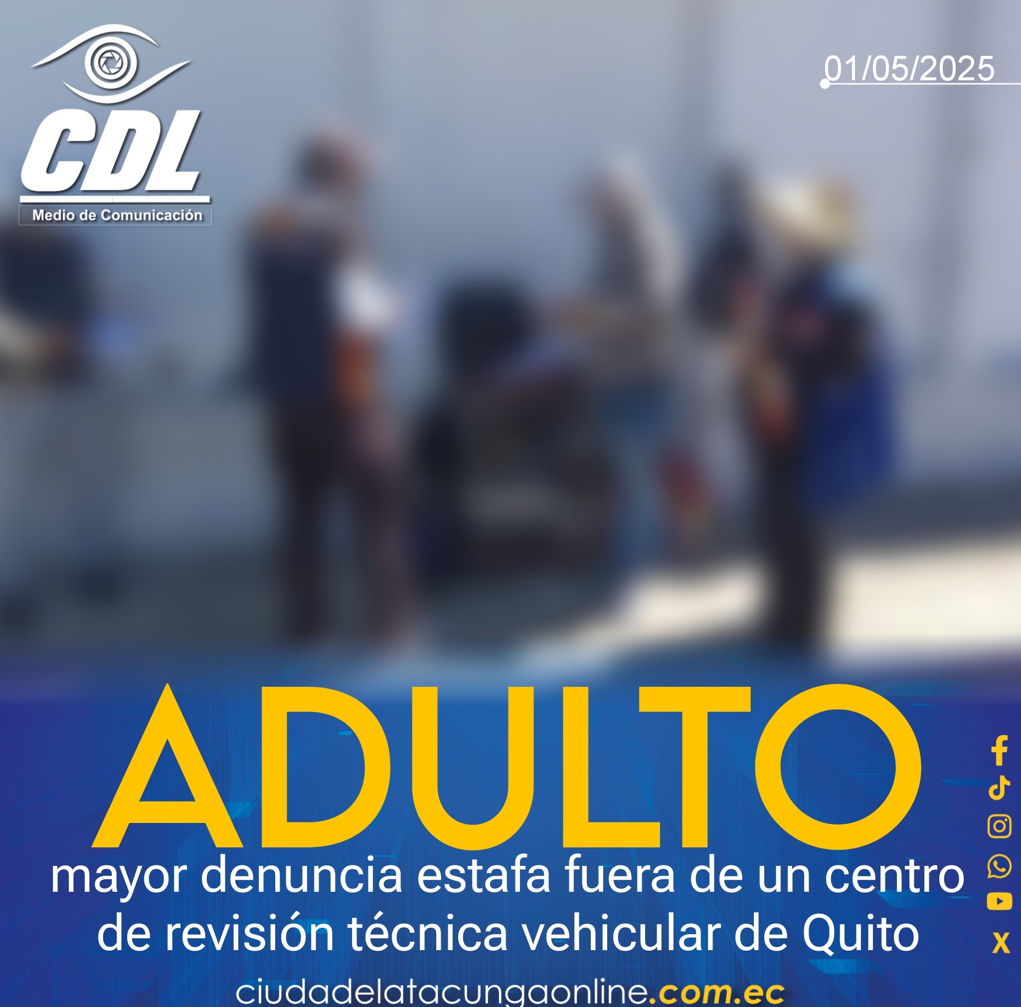 Adulto mayor denuncia estafa fuera de un centro de revisión técnica vehicular de Quito