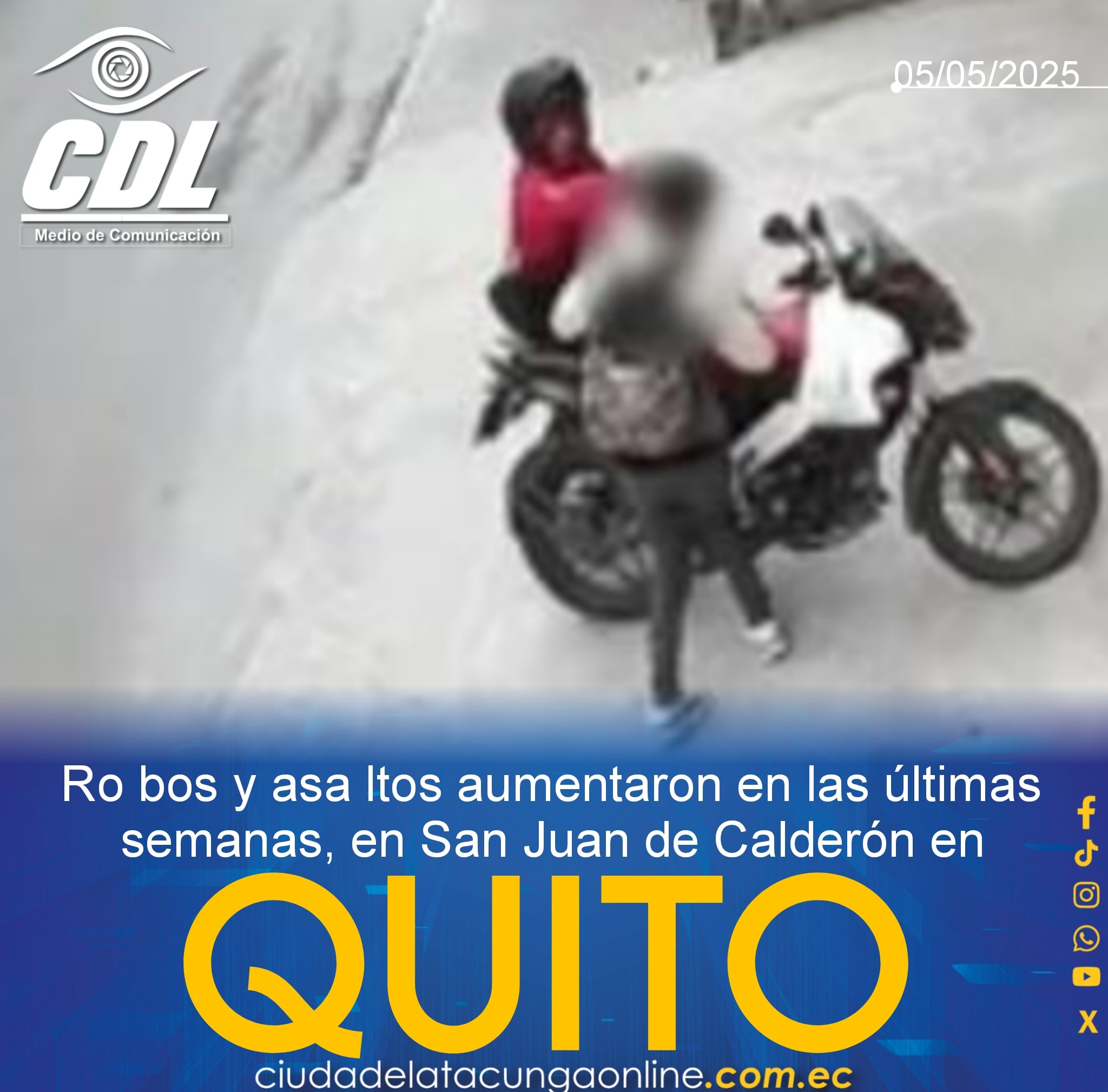 Robos y asaltos aumentaron en las últimas semanas, en San Juan de Calderón en Quito