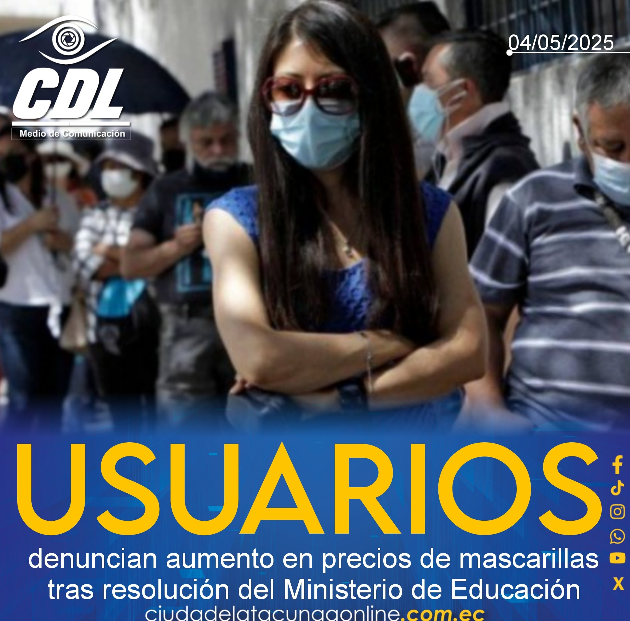 Usuarios denuncian aumento en precios de mascarillas tras resolución del Ministerio de Educación