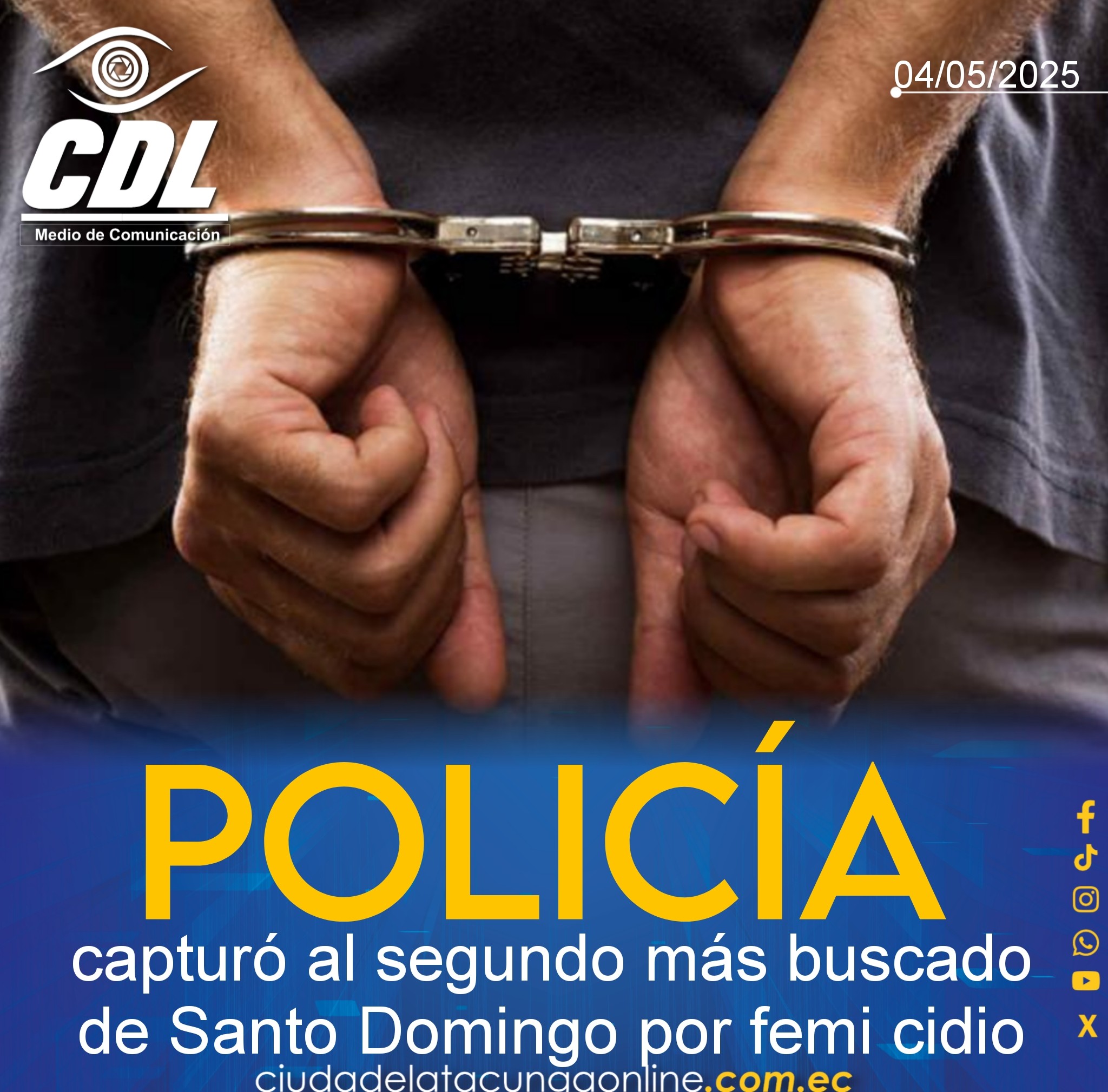 La Policía capturó al segundo más buscado de Santo Domingo por femi cidio