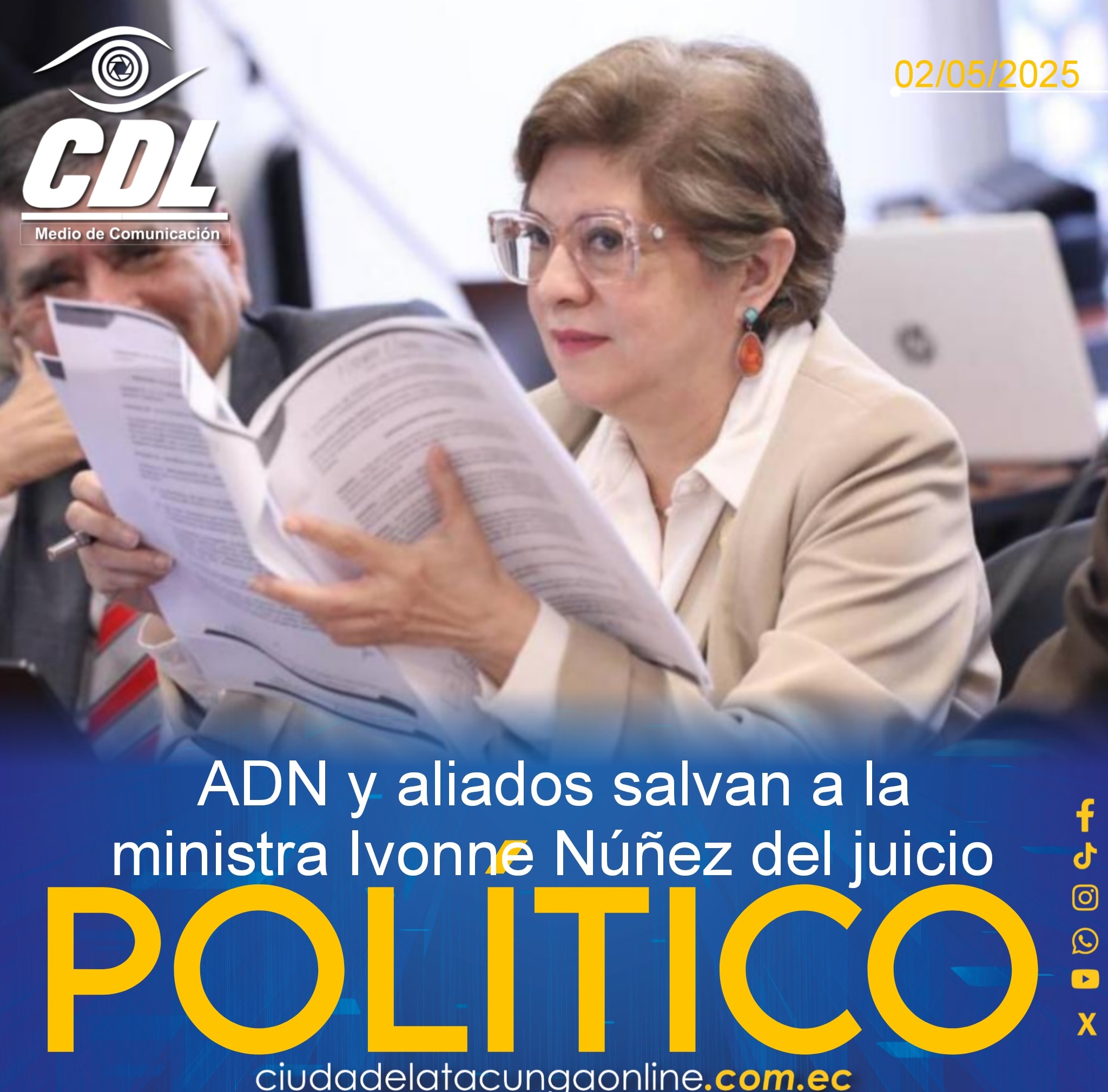ADN y aliados salvan a la ministra Ivonne Núñez del juicio político