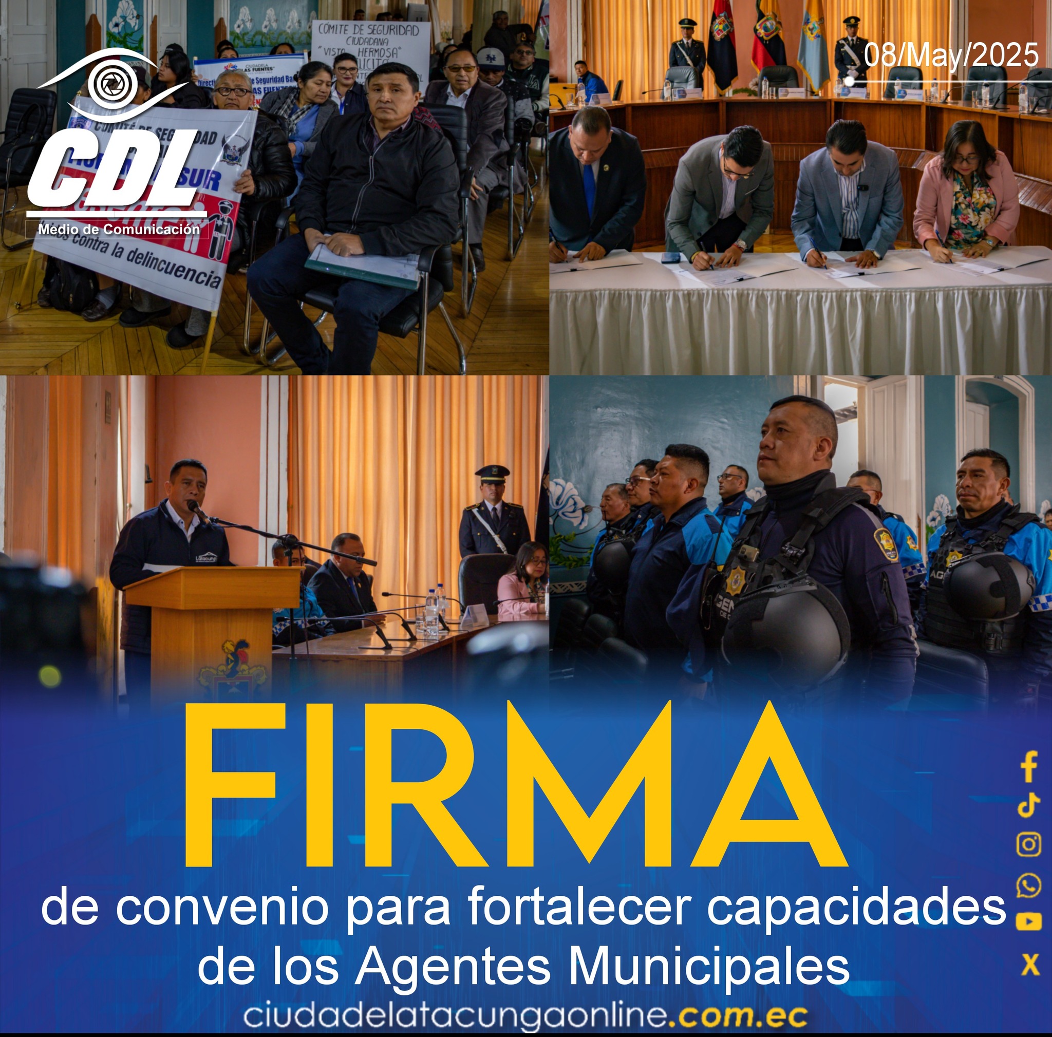 Firma de convenio para fortalecer capacidades de los Agentes Municipales