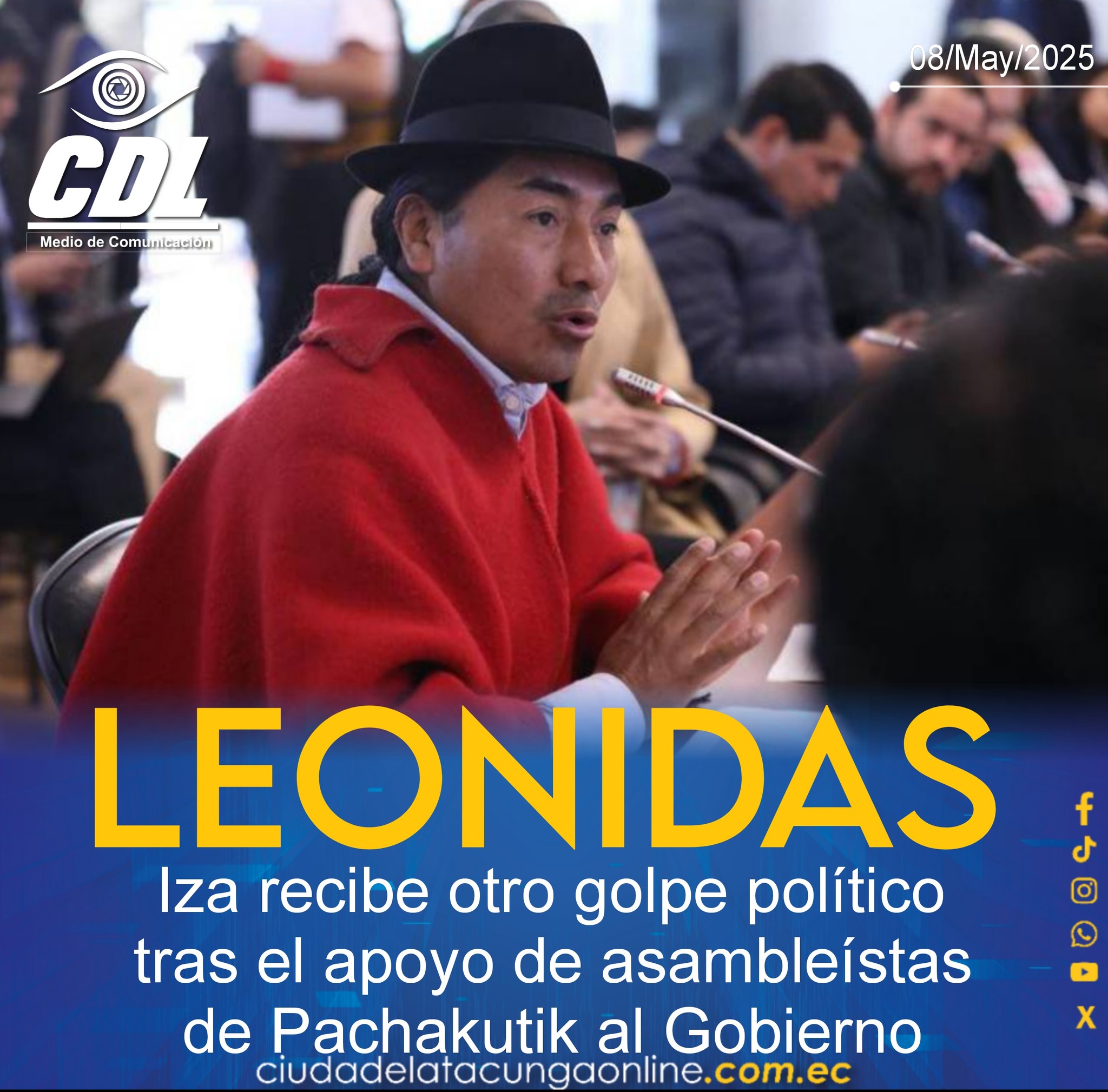 Leonidas Iza recibe otro golpe político tras el apoyo de asambleístas de Pachakutik al Gobierno