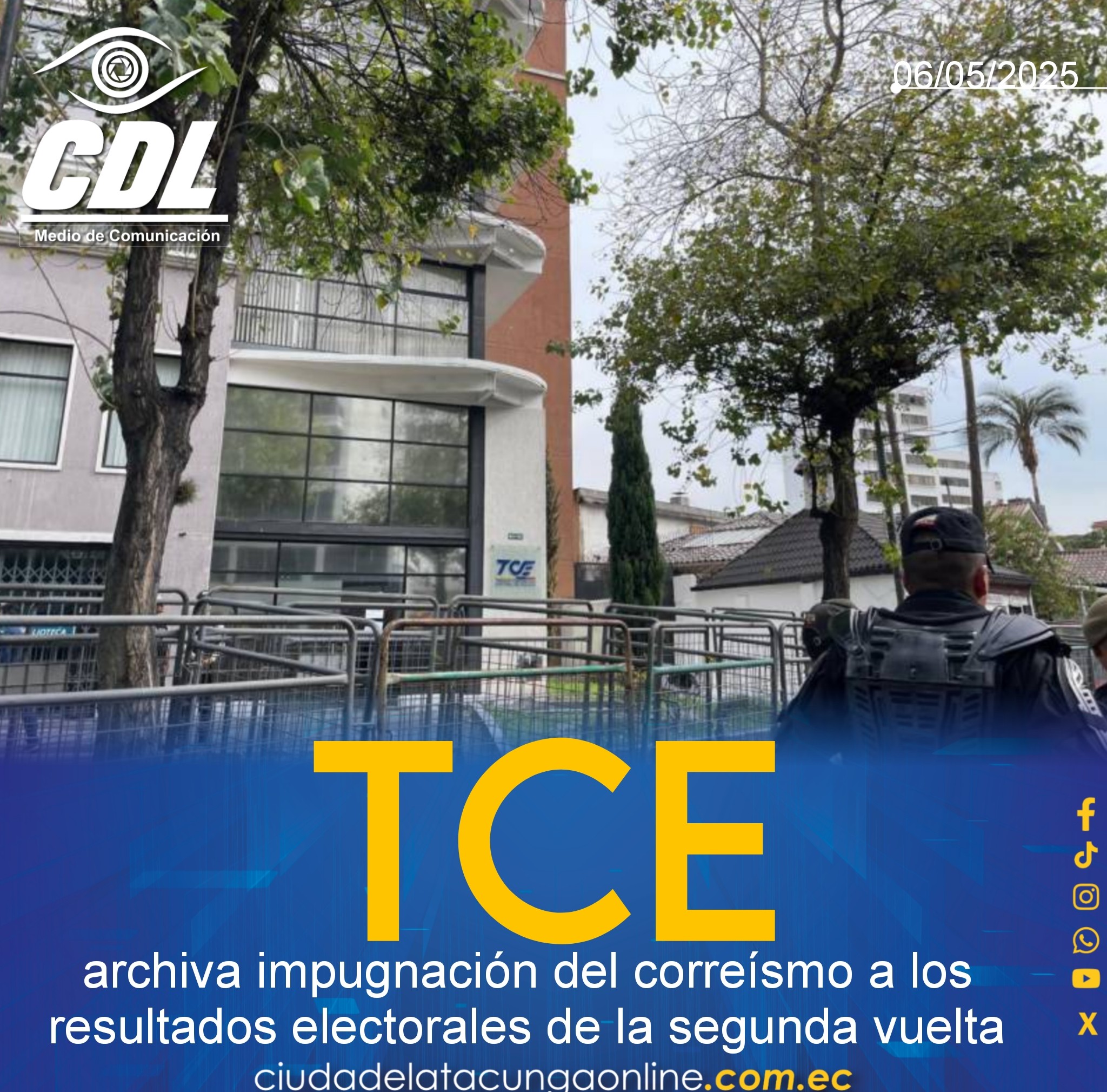 El TCE archiva impugnación del correísmo a los resultados electorales de la segunda vuelta