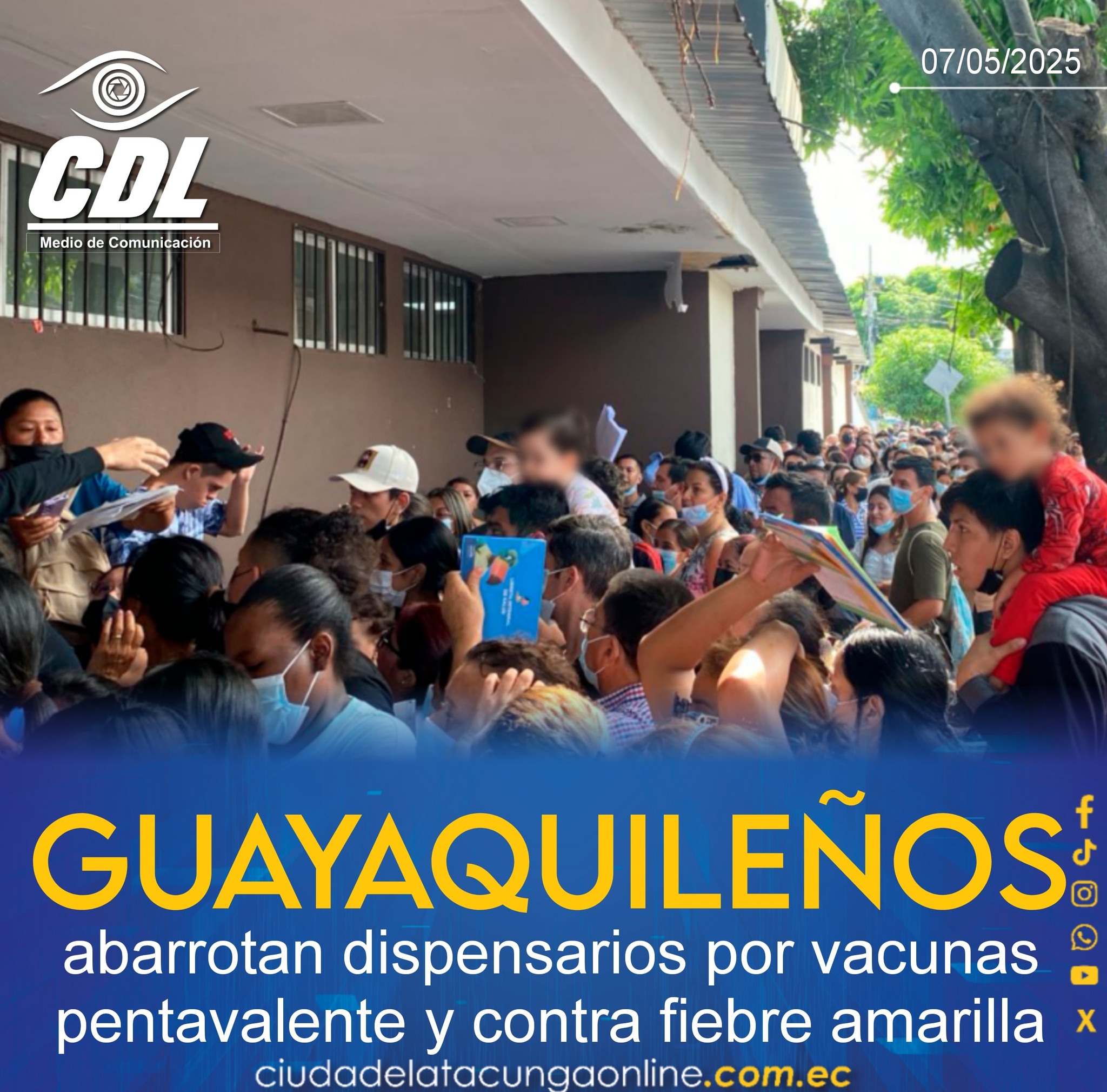 Guayaquileños abarrotan dispensarios por vacunas pentavalente y contra fiebre amarilla