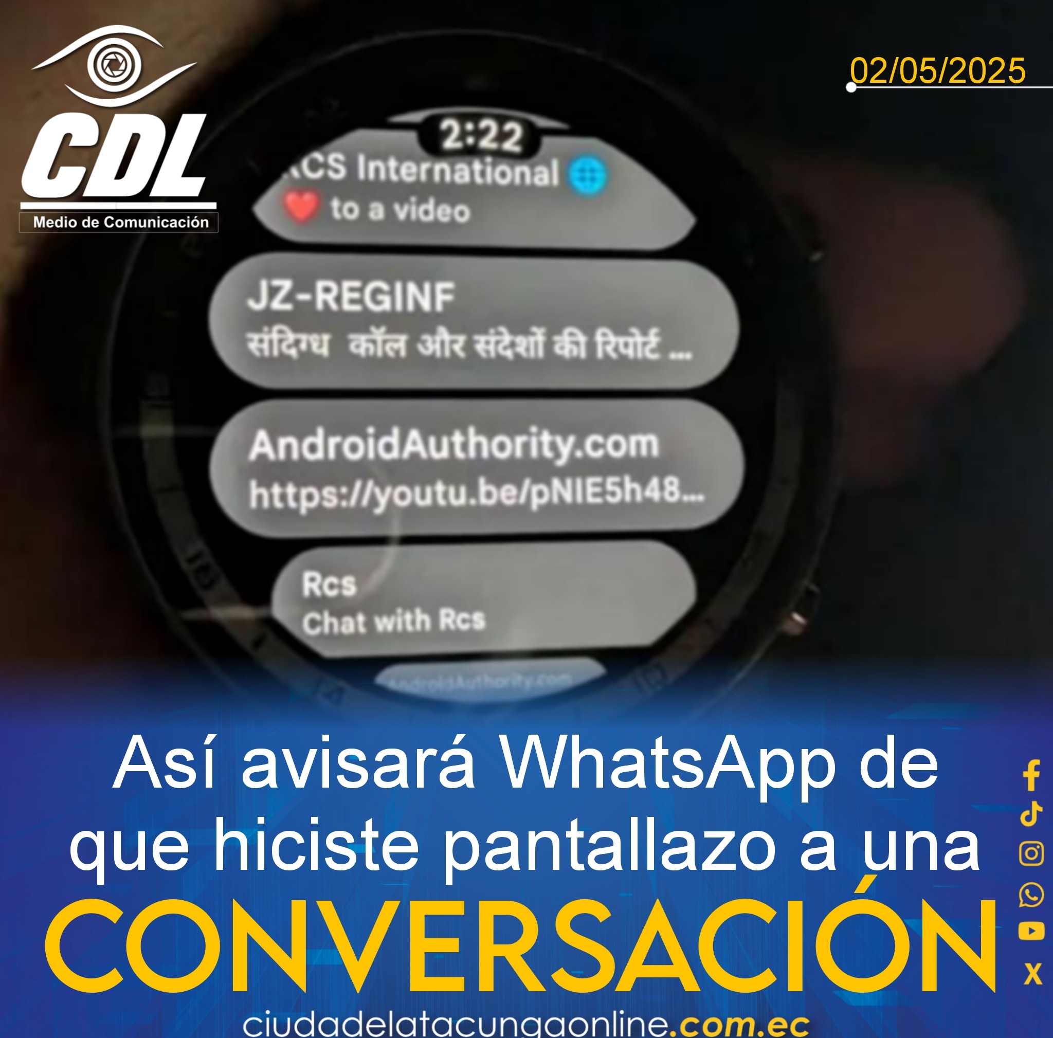 Así avisará WhatsApp de que hiciste pantallazo a una conversación