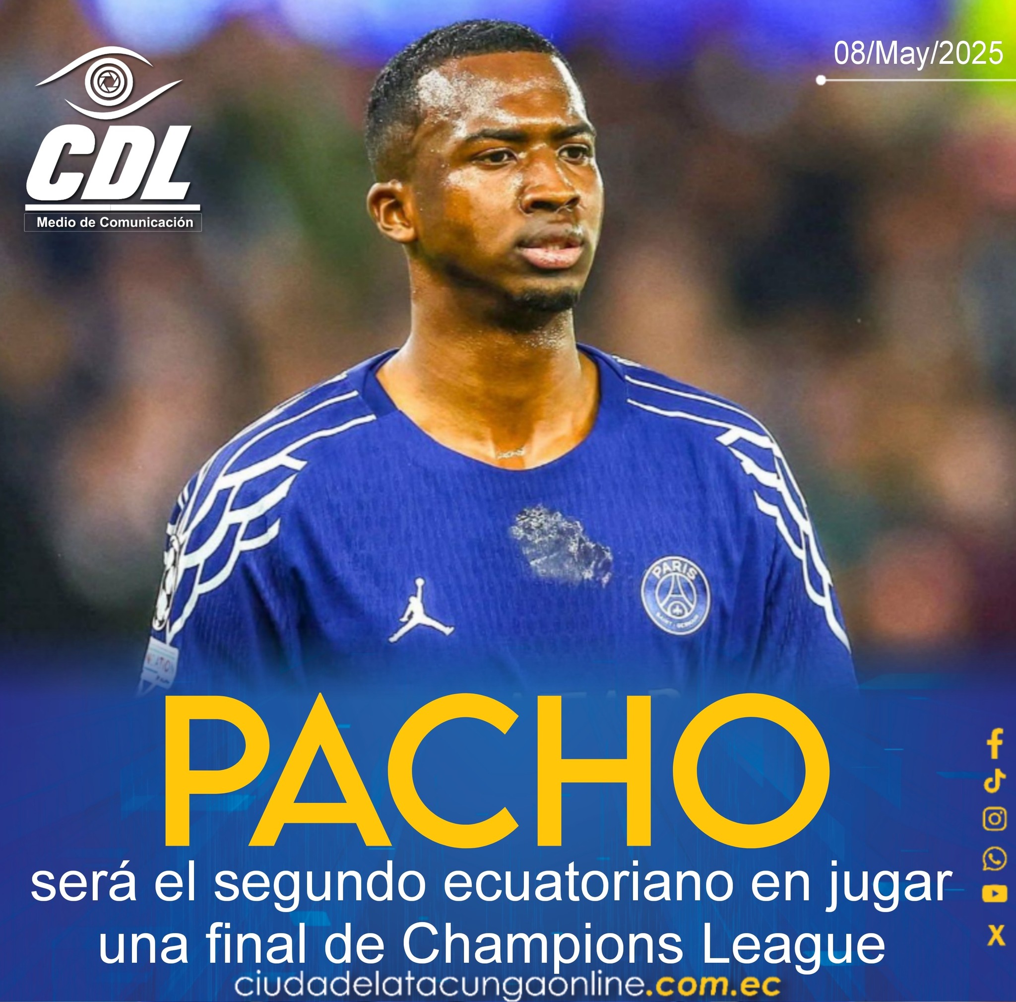 Willian Pacho será el segundo ecuatoriano en jugar una final de Champions League