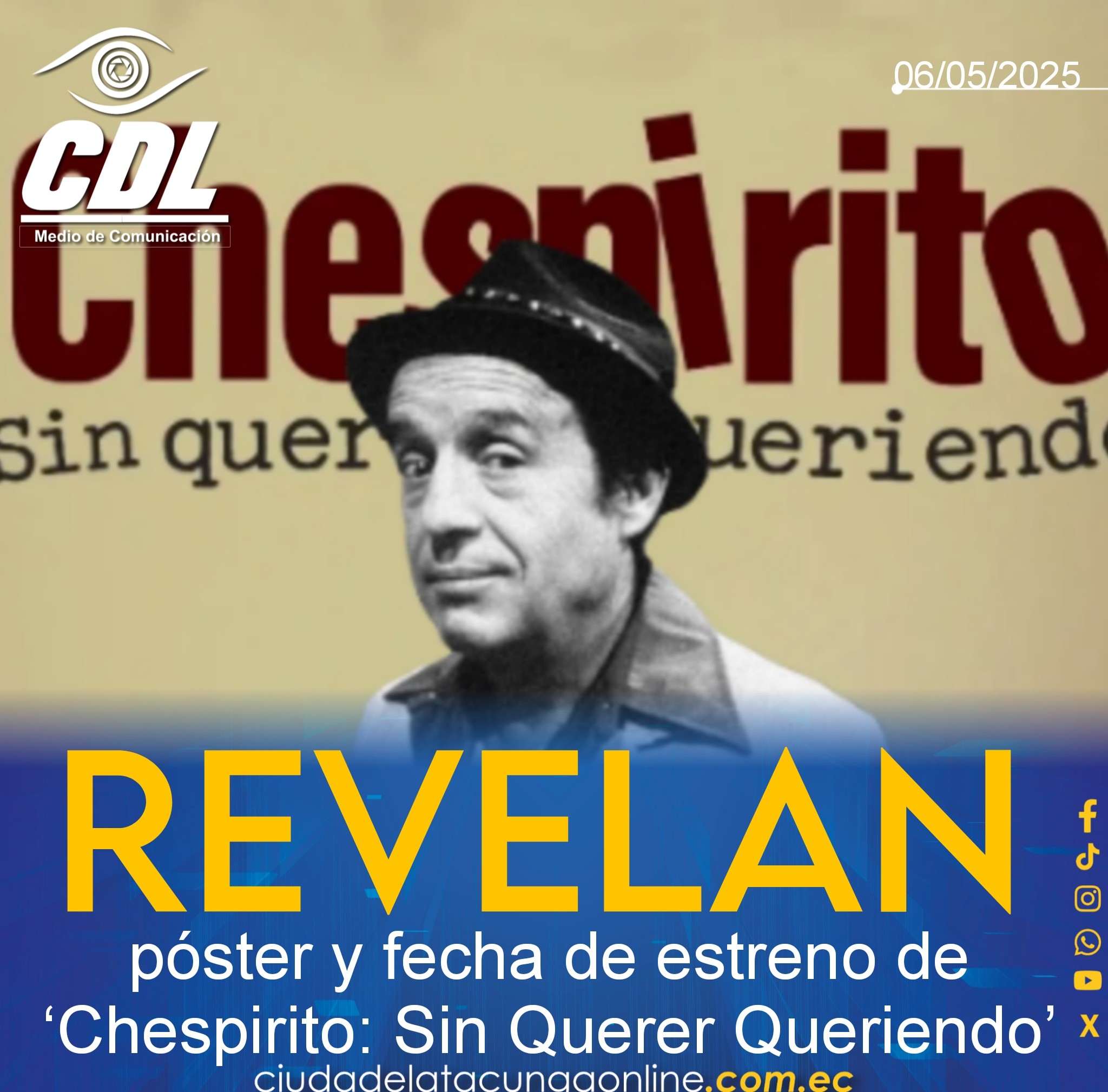 Revelan póster y fecha de estreno de ‘Chespirito: Sin Querer Queriendo’