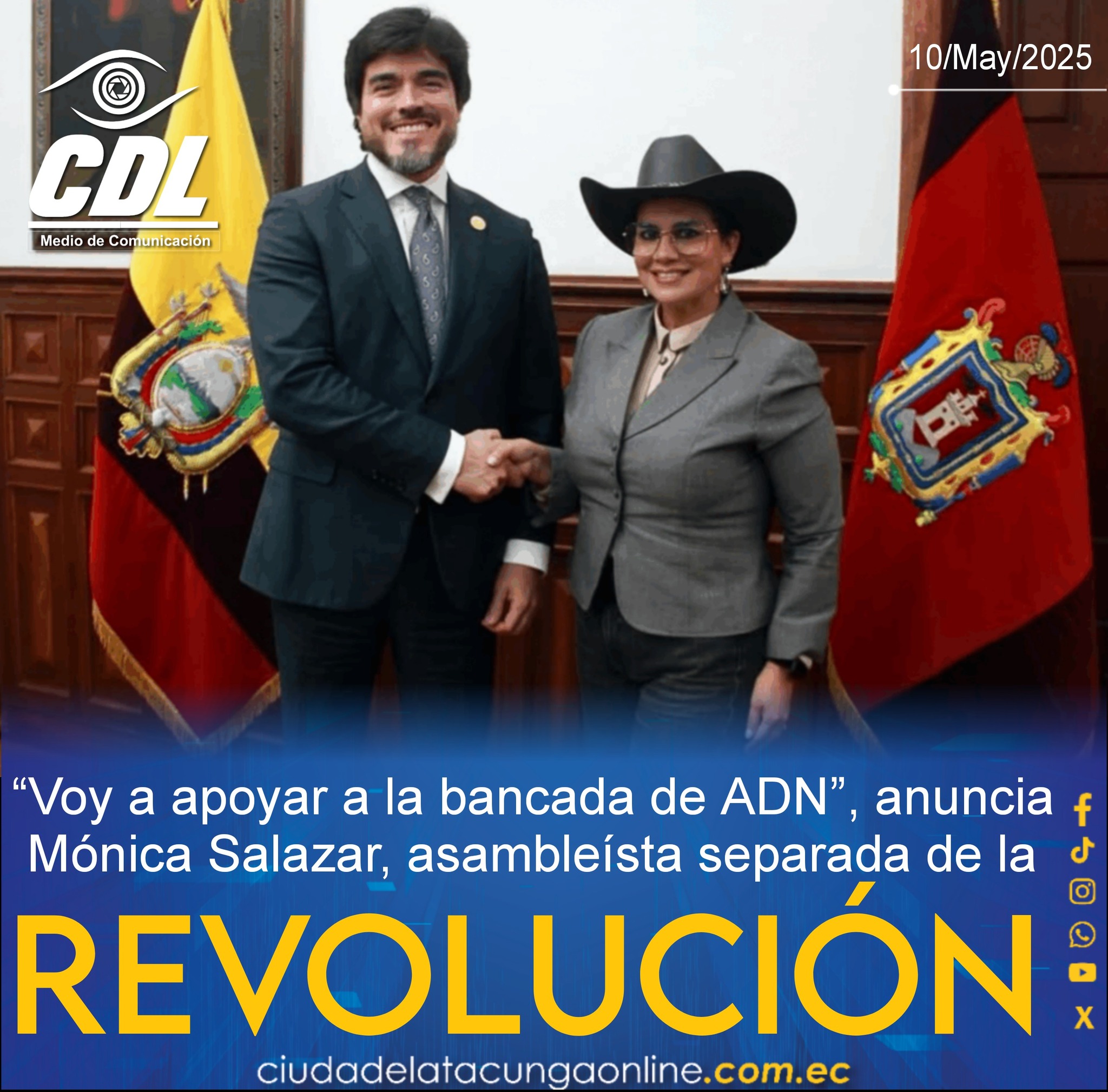 “Voy a apoyar a la bancada de ADN”, anuncia Mónica Salazar, asambleísta separada de la RC