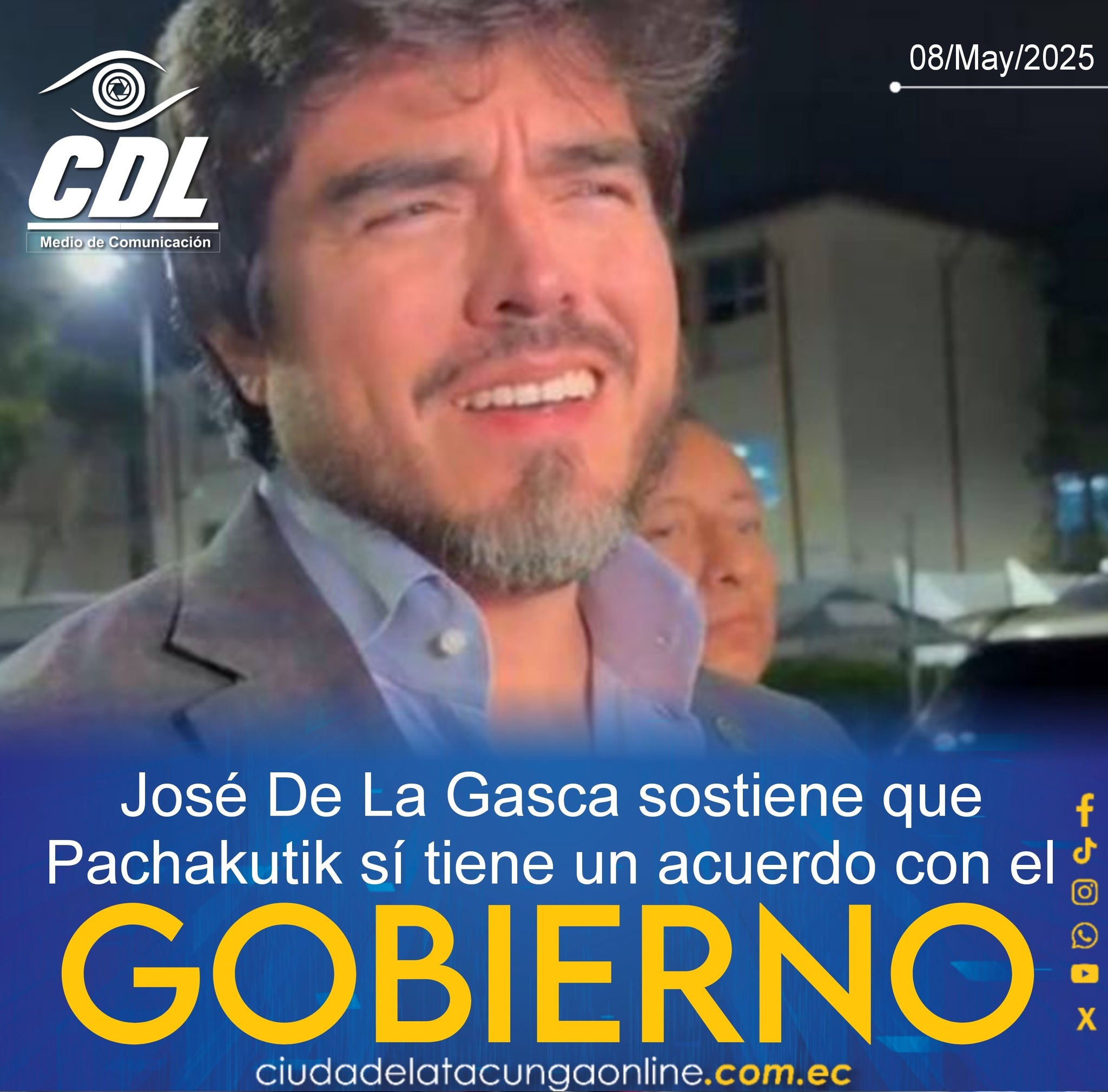 José De La Gasca sostiene que Pachakutik sí tiene un acuerdo con el Gobierno