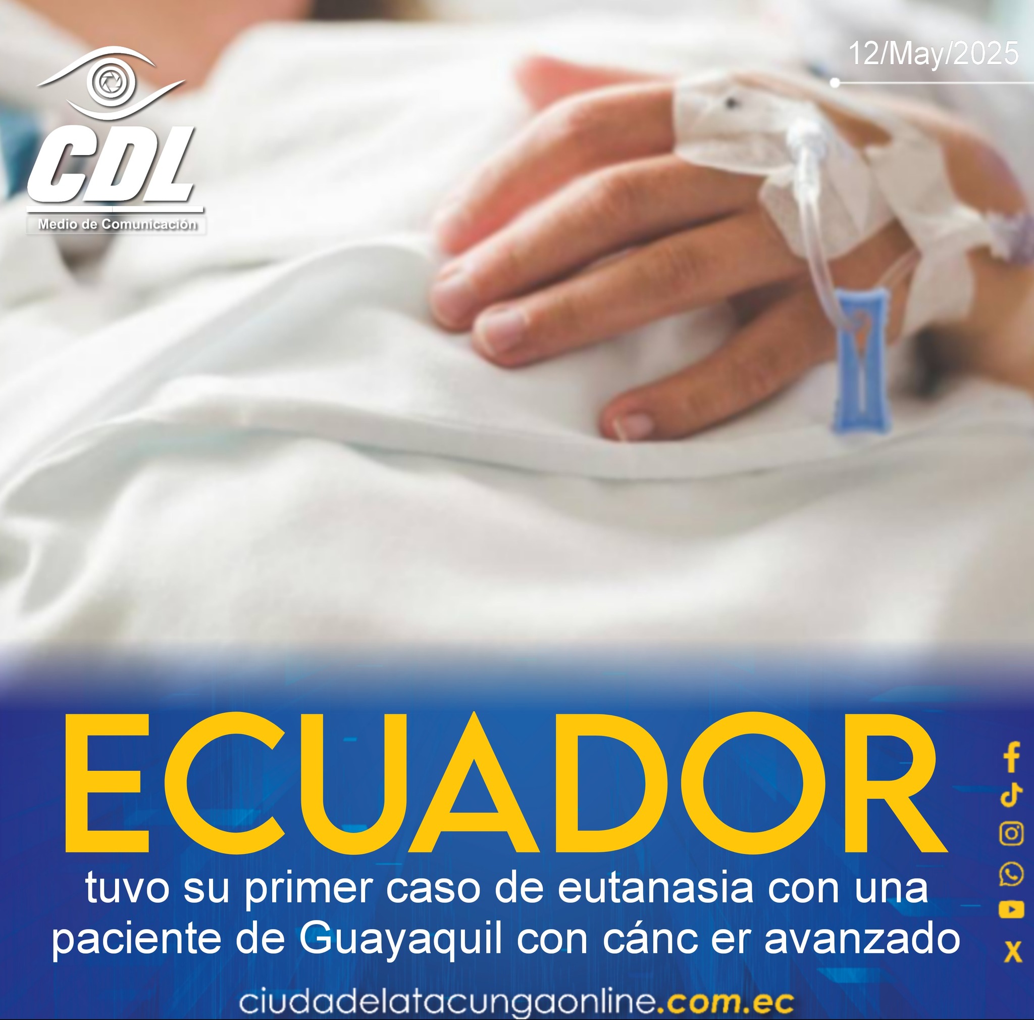 Ecuador tuvo su primer caso de eutanasia con una paciente de Guayaquil con cáncer avanzado