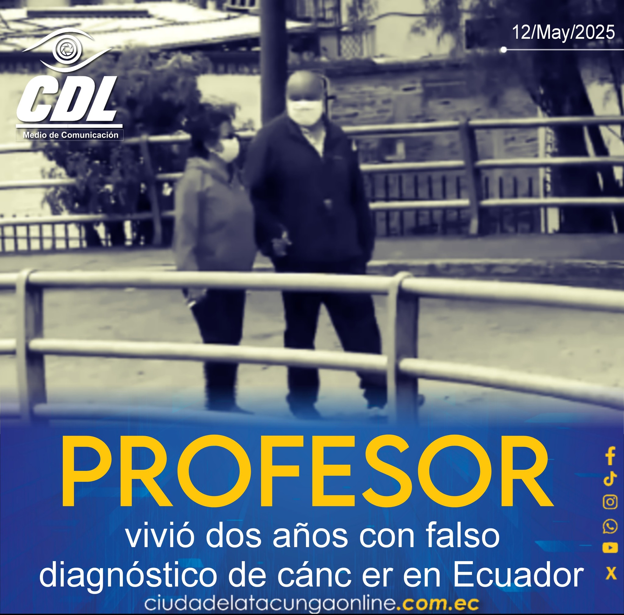 Profesor vivió dos años con falso diagnóstico de cáncer en Ecuador