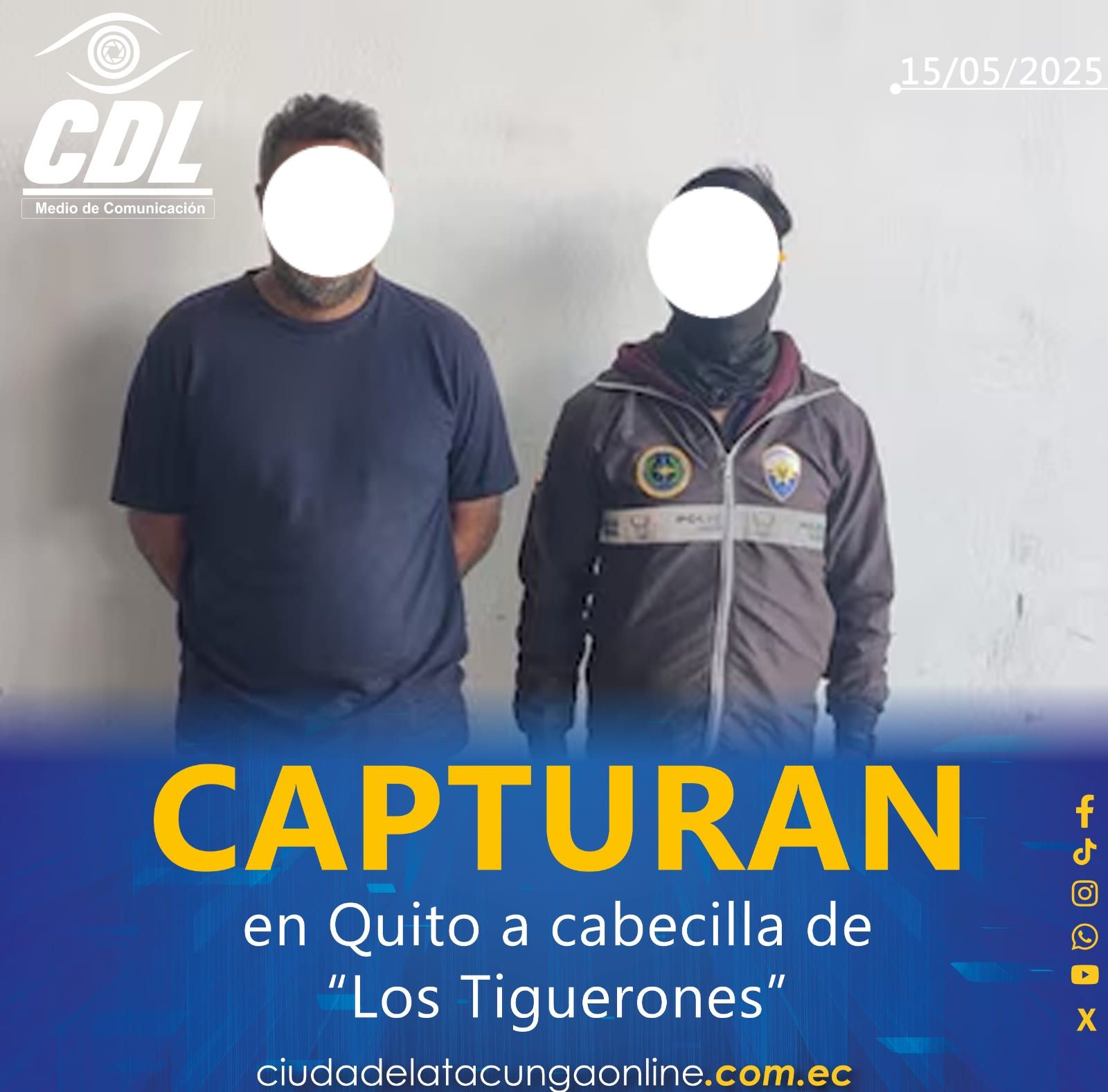 Capturan en Quito a cabecilla de “Los Tiguerones” vinculado a extorsiones en Guayaquil