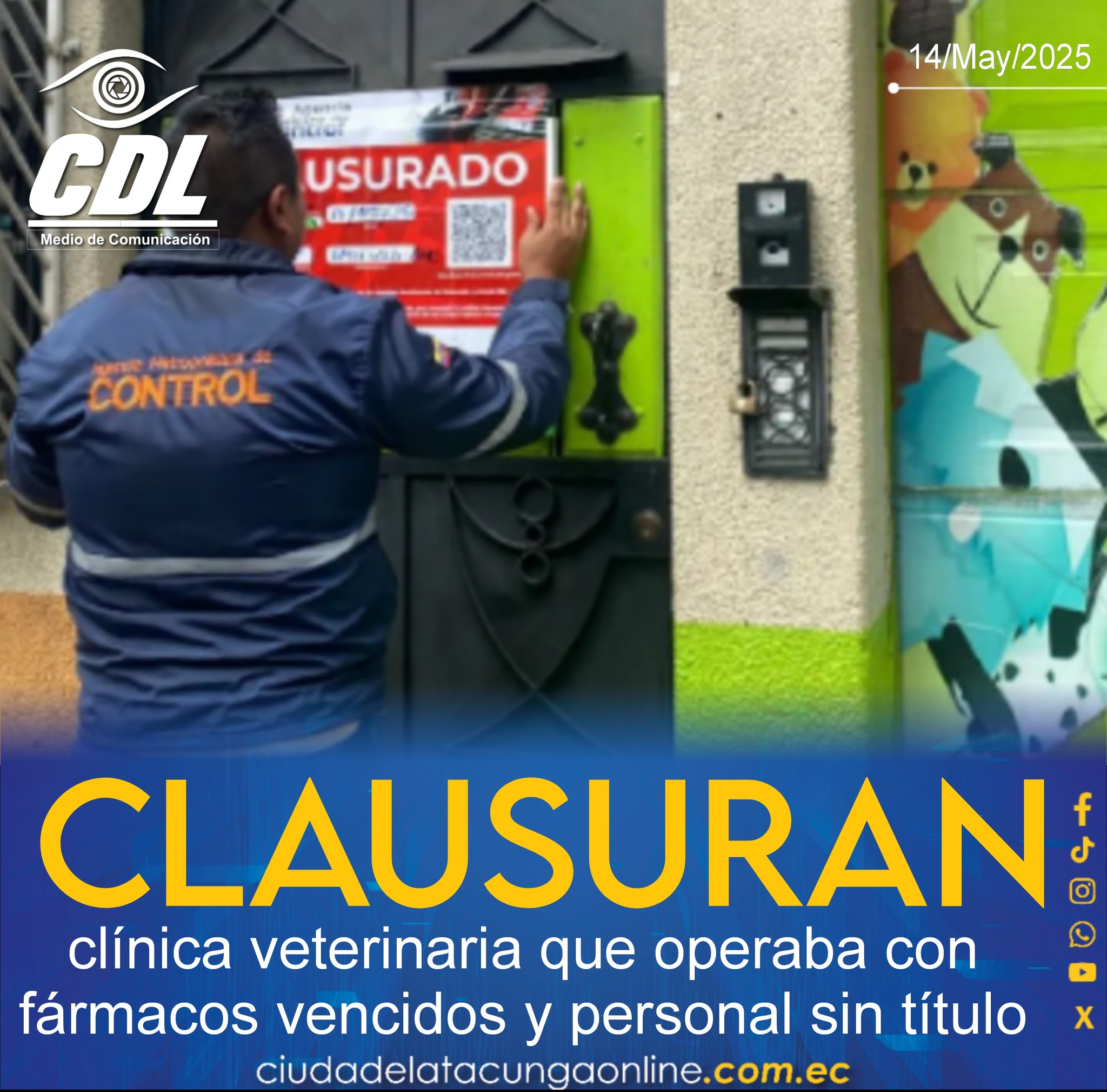 Clausuran clínica veterinaria que operaba con fármacos vencidos y personal sin título