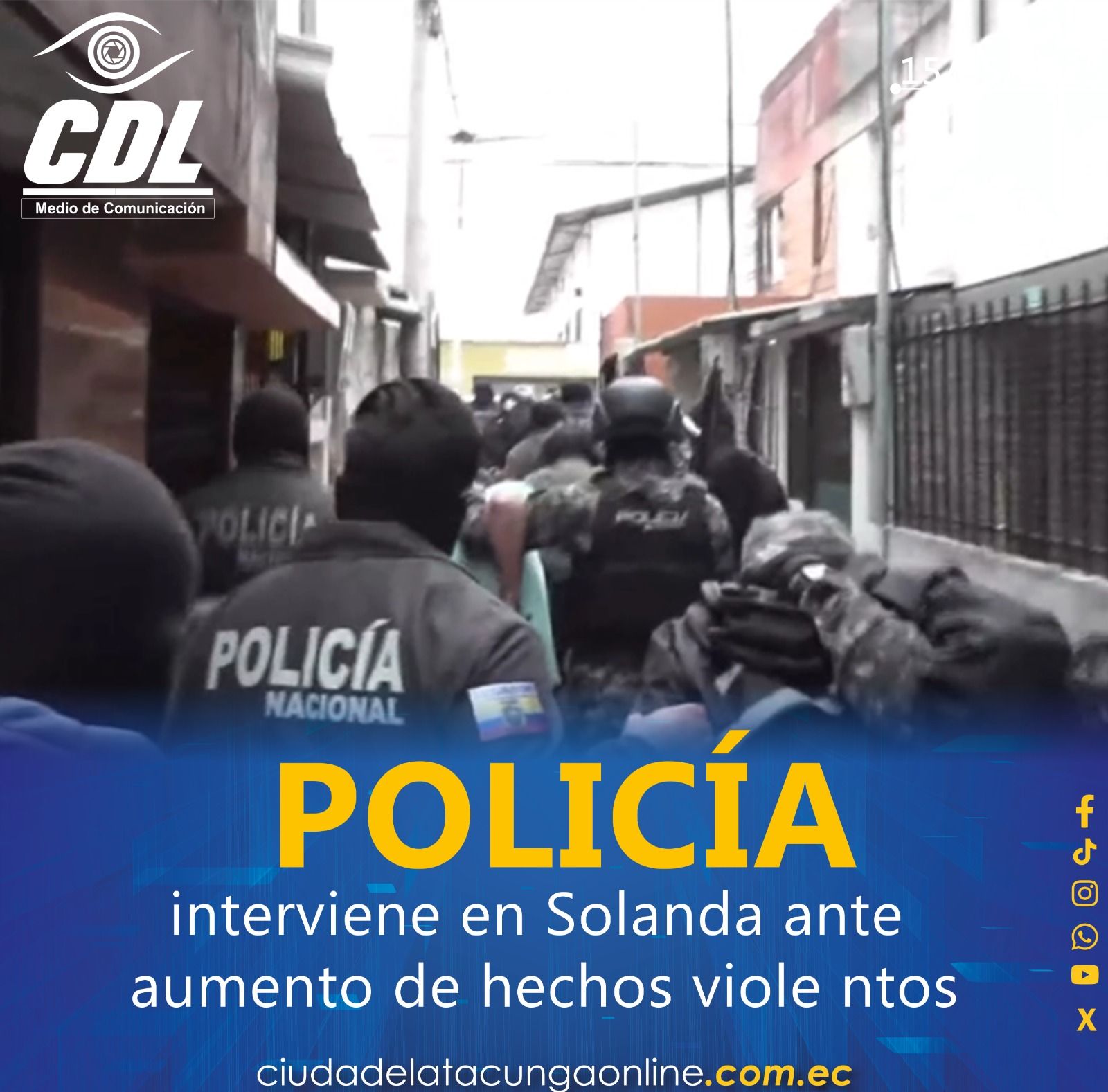 Policía interviene en Solanda ante aumento de hechos violentos