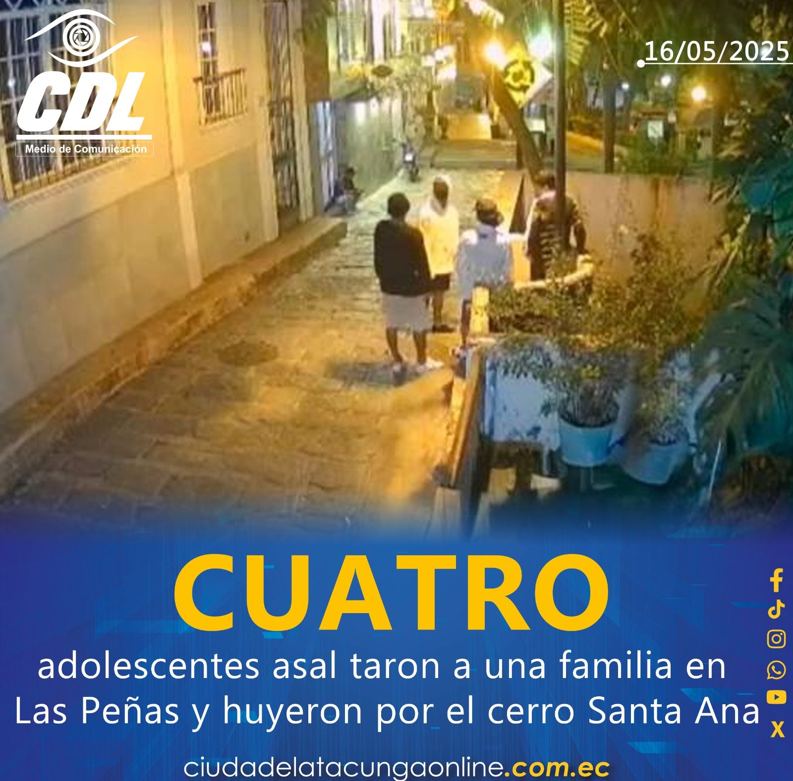 Cuatro adolescentes asaltaron a una familia en Las Peñas y huyeron por el cerro Santa Ana, en Guayaquil.