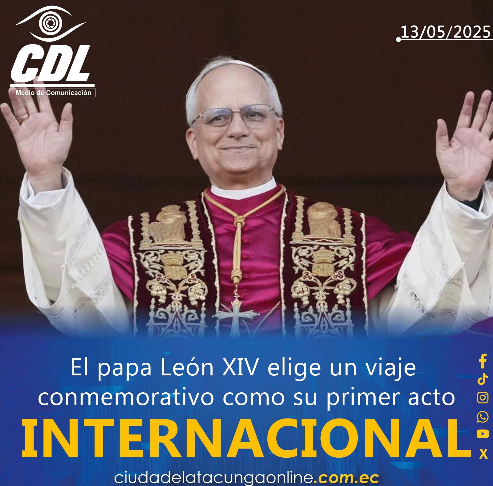 El papa León XIV elige un viaje conmemorativo como su primer acto internacional