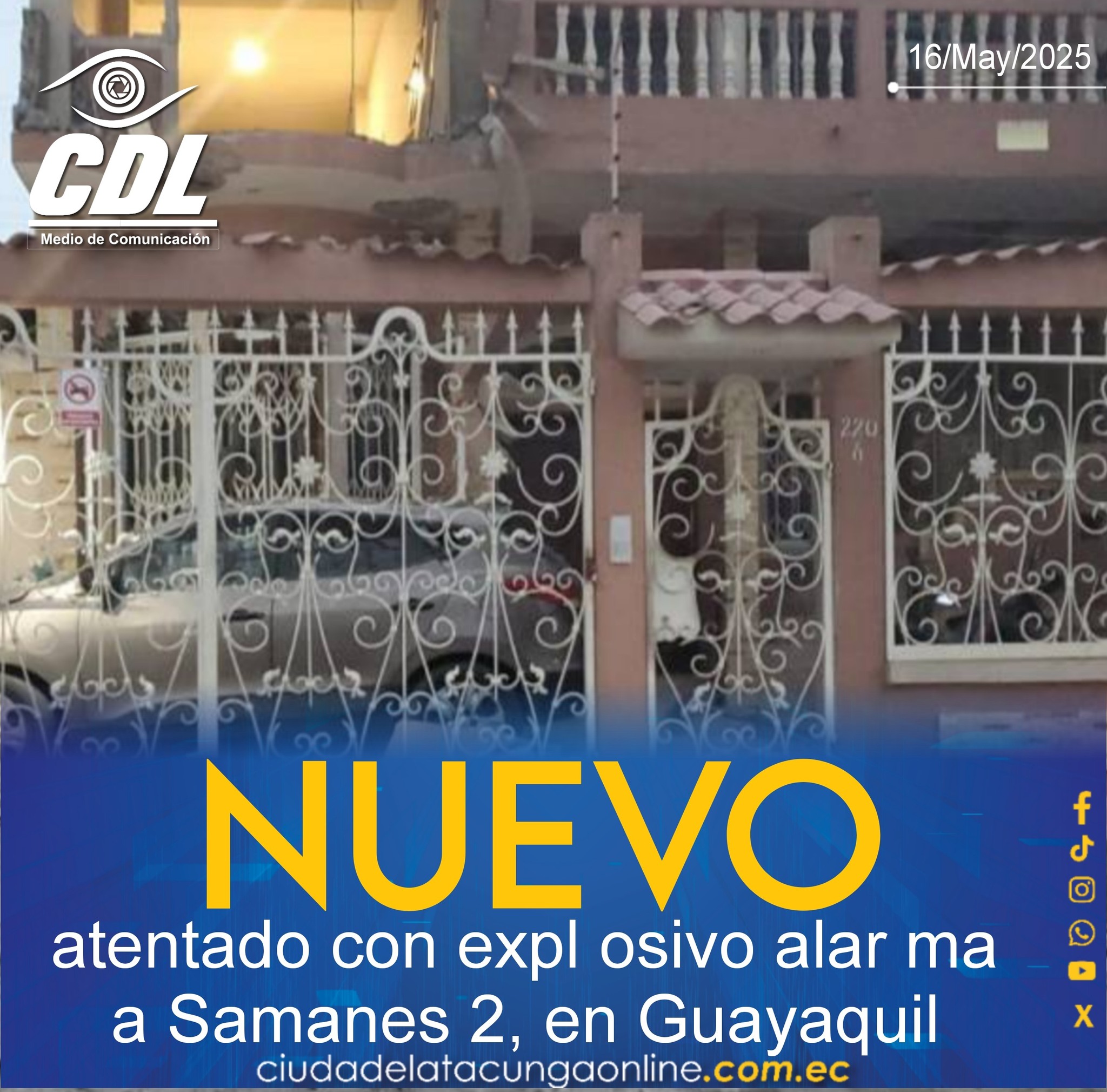 Nuevo atentado con explosivo alarma a Samanes 2, en Guayaquil