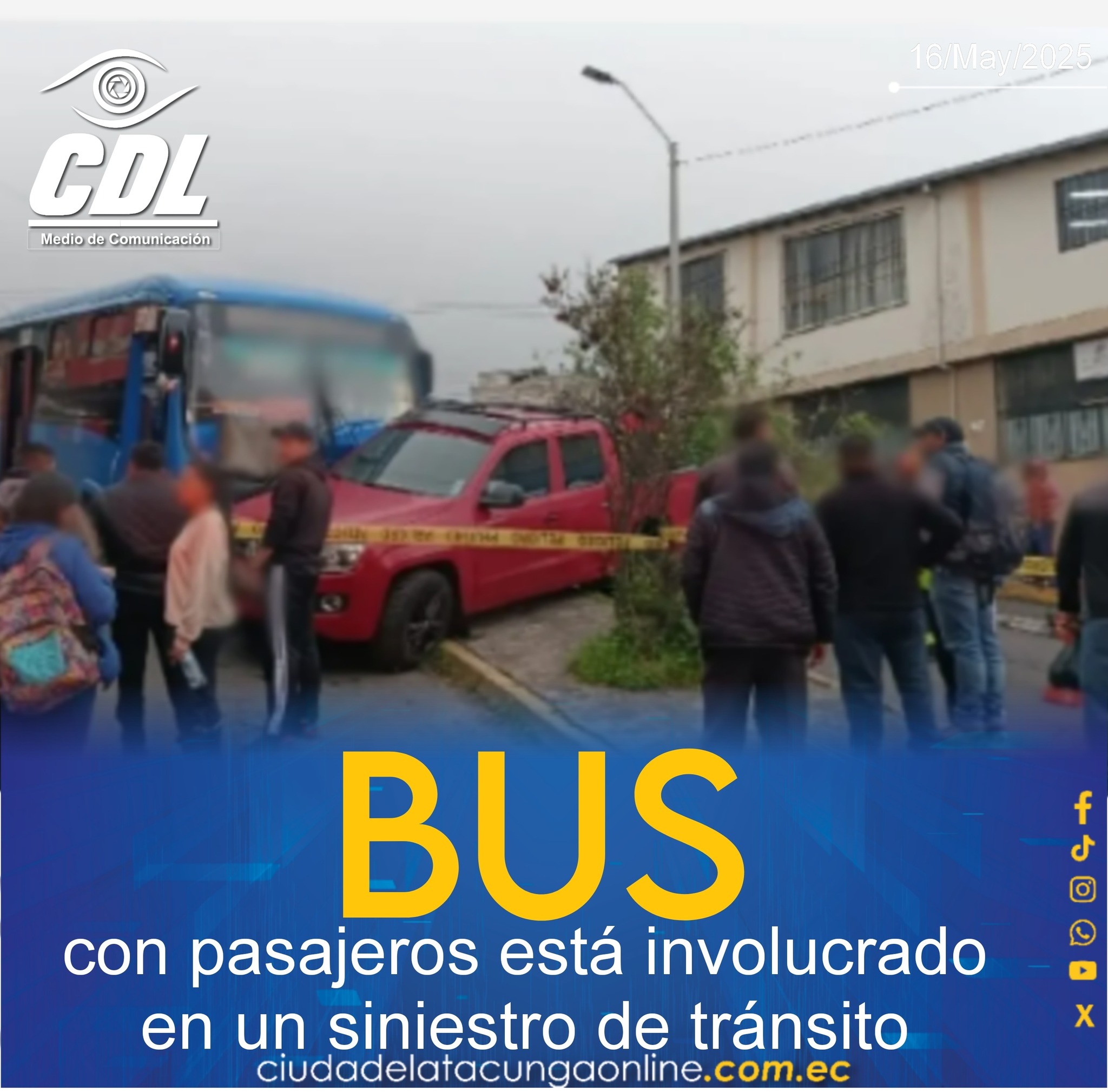 Choque múltiple en Quito: Bus con pasajeros está involucrado en el siniestro
