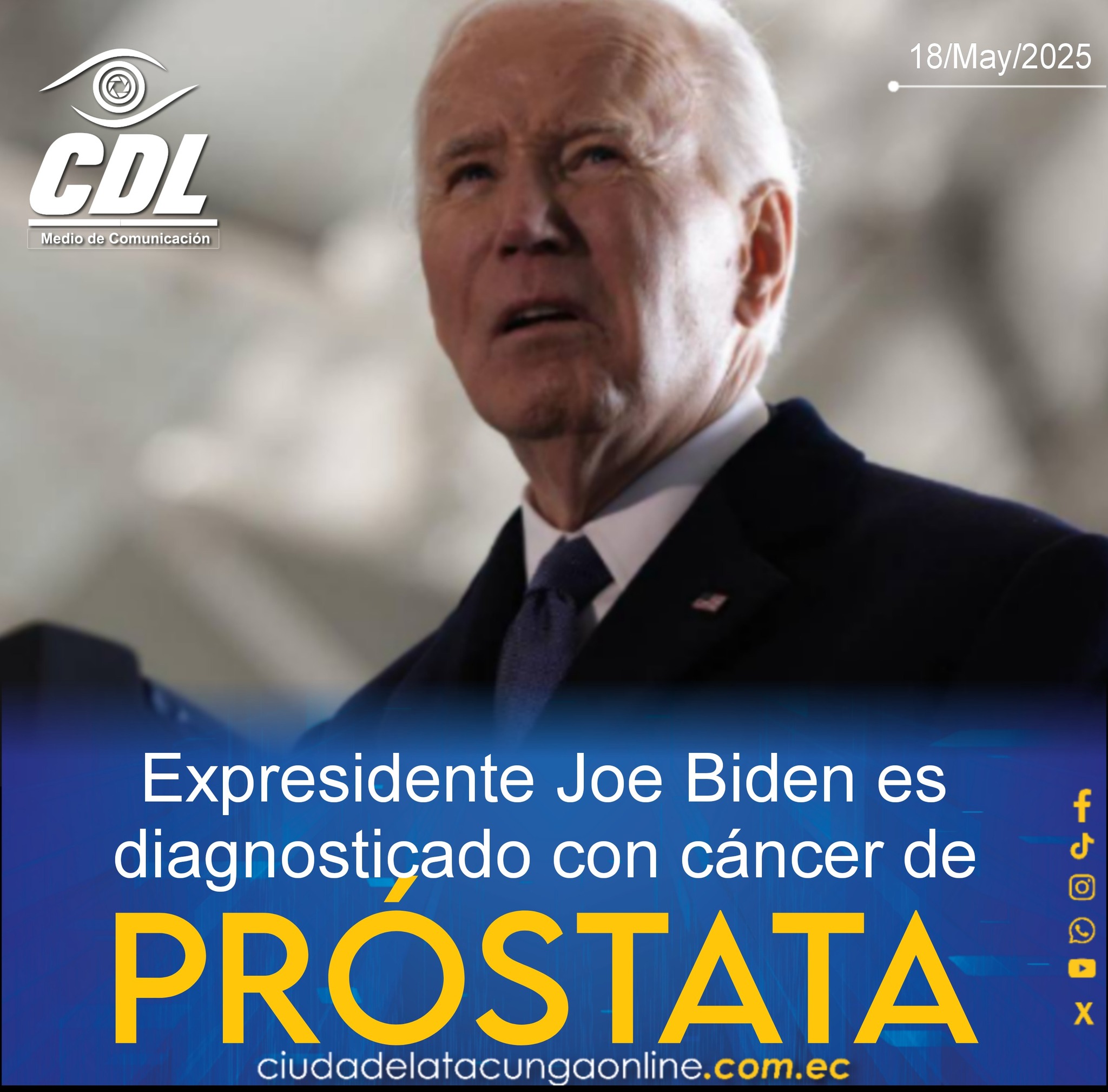 El expresidente Joe Biden es diagnosticado con cáncer de próstata