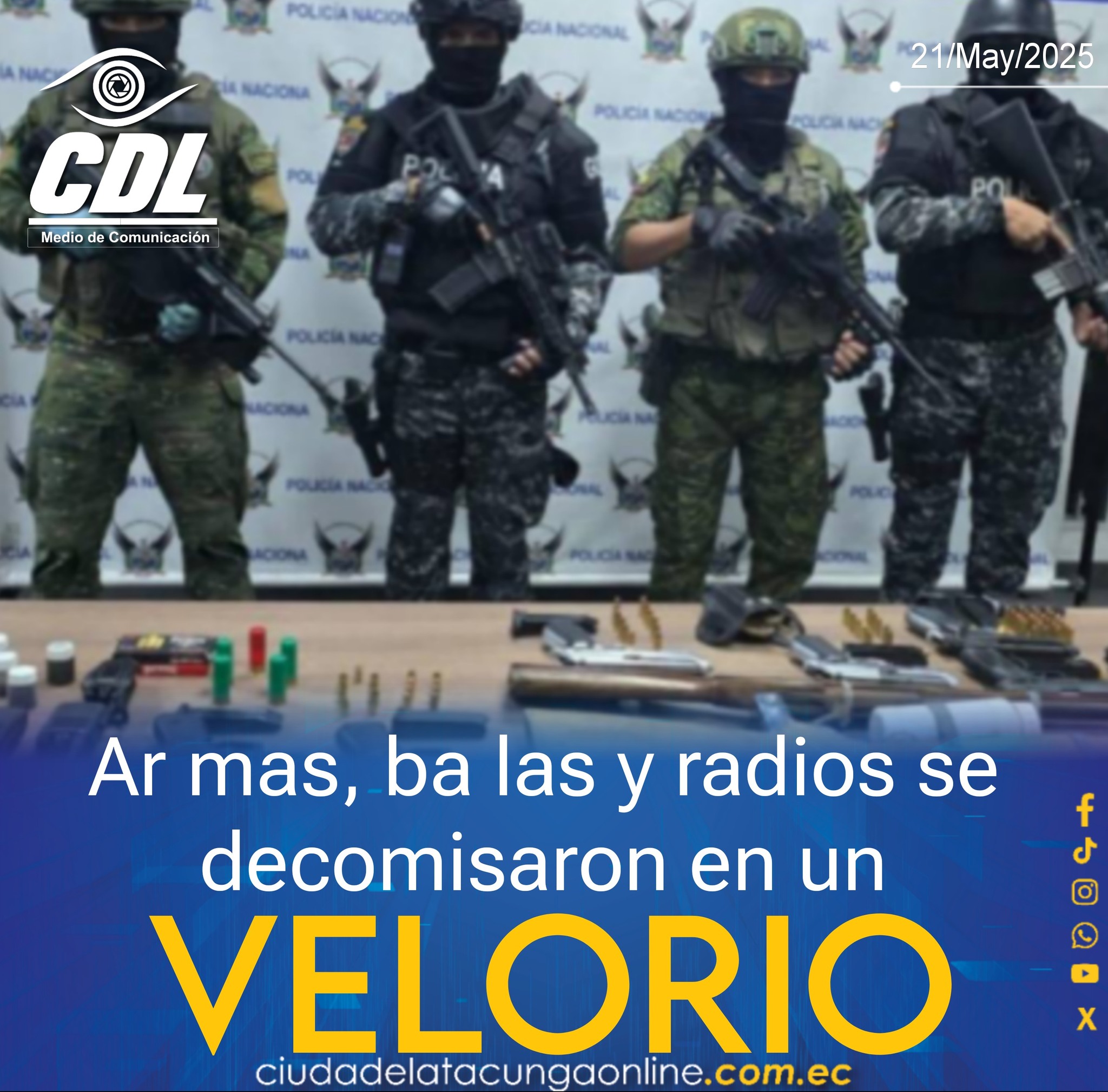 Ar mas, ba las y radios se decomisaron en un velorio