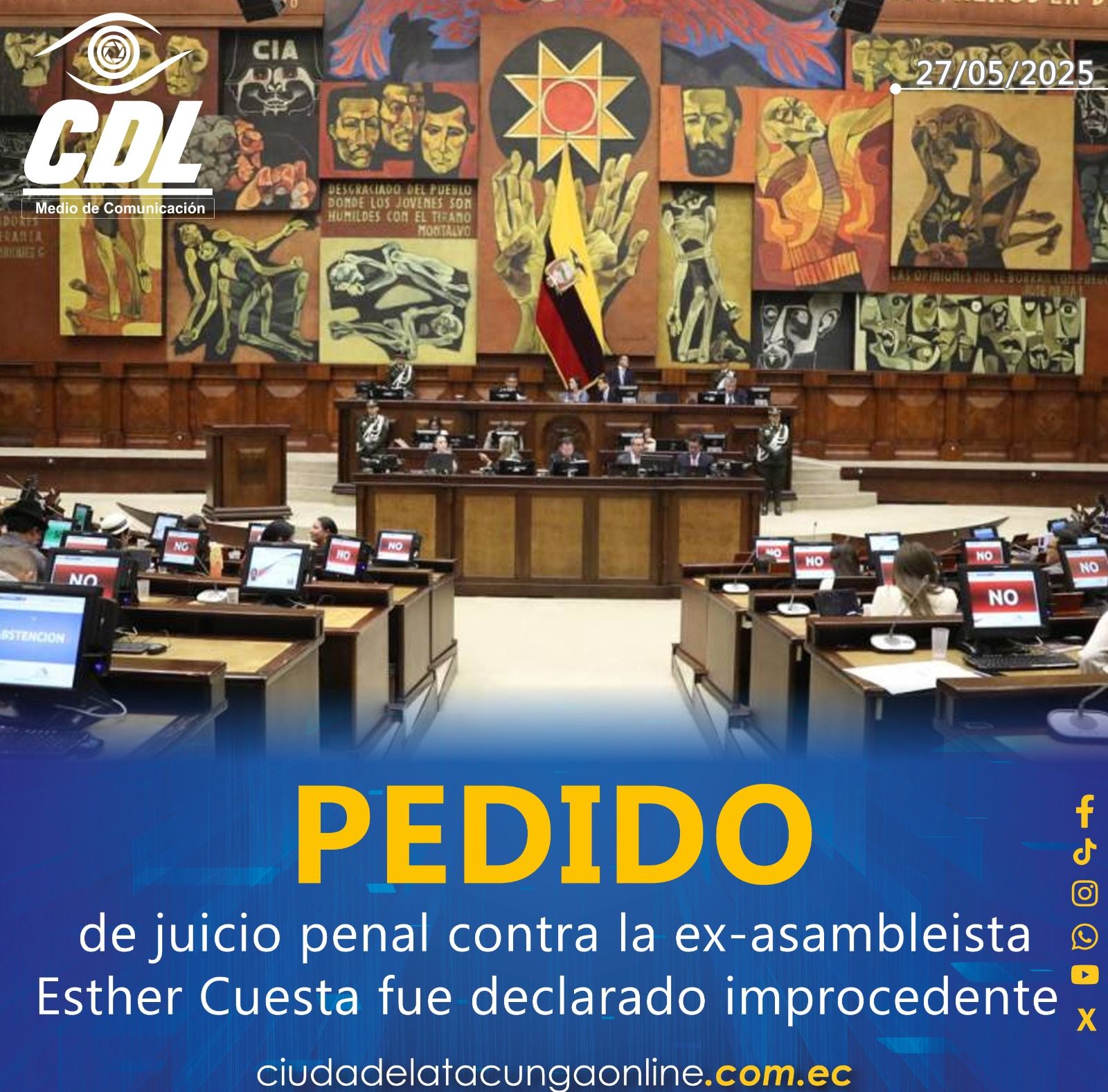 Caso Ligados: el pedido de juicio penal contra la ex asambleísta Esther Cuesta fue declarado improcedente