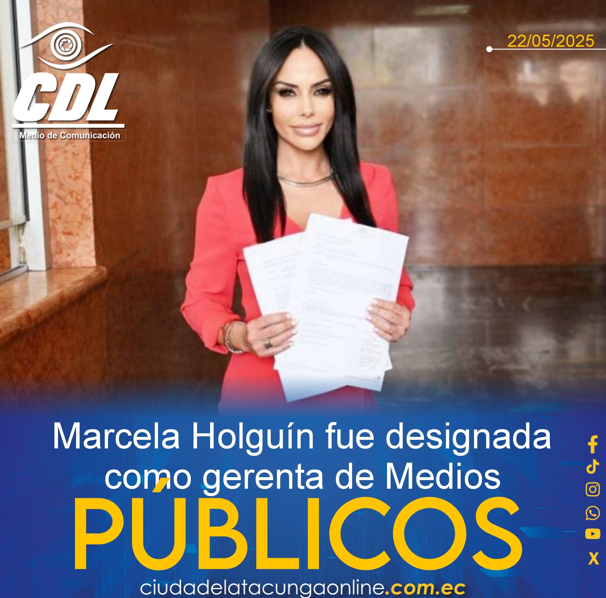 Marcela Holguín fue designada como gerenta de Medios Públicos