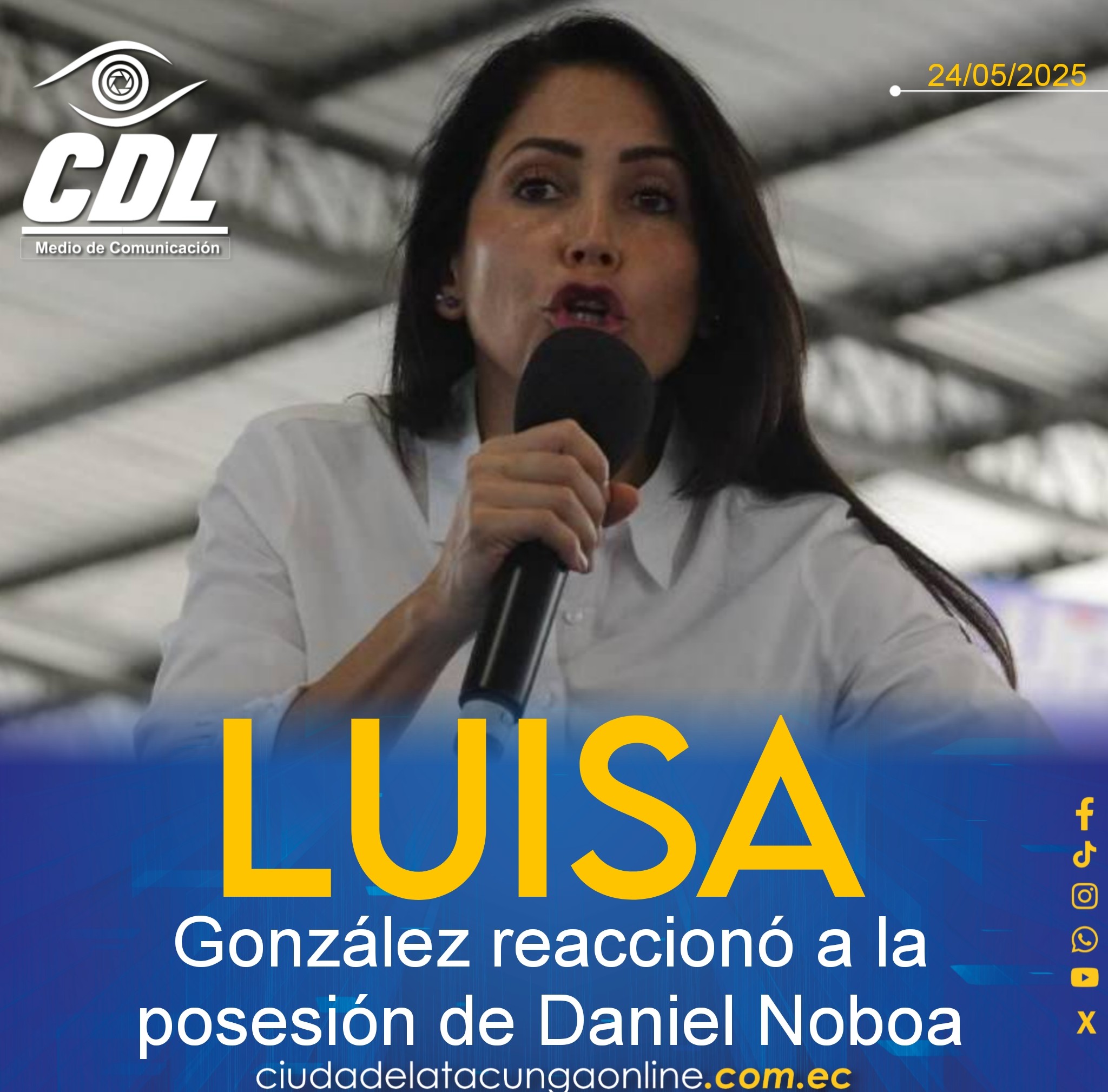 Así reaccionó Luisa González tras la posesión de Daniel Noboa