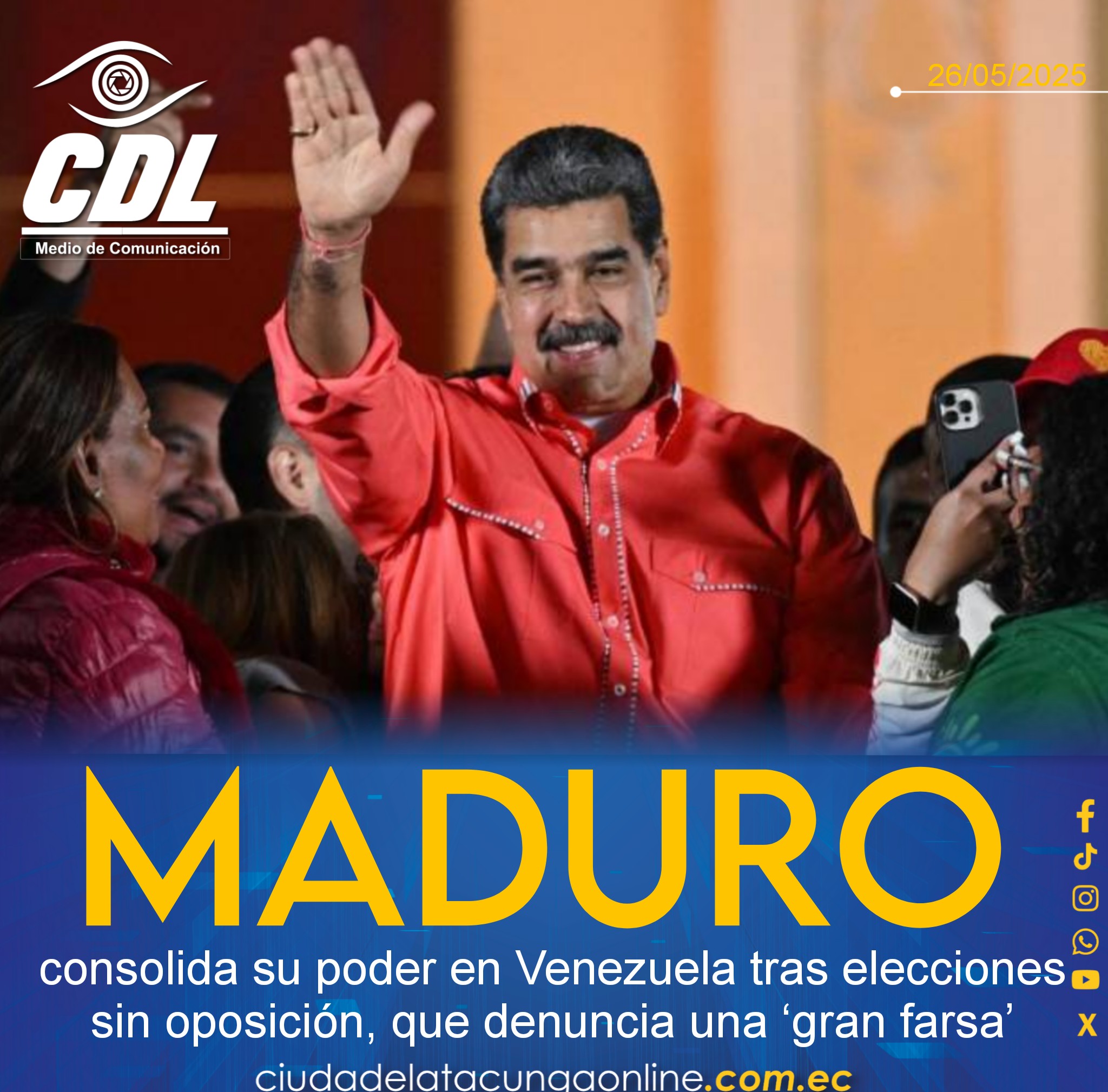 Maduro consolida su poder en Venezuela tras elecciones sin oposición, que denuncia una ‘gran farsa’