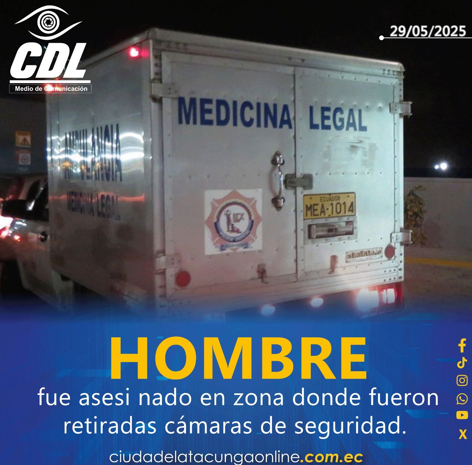 En Guayaquil, un hombre fue asesinado en zona donde fueron retiradas cámaras de seguridad.