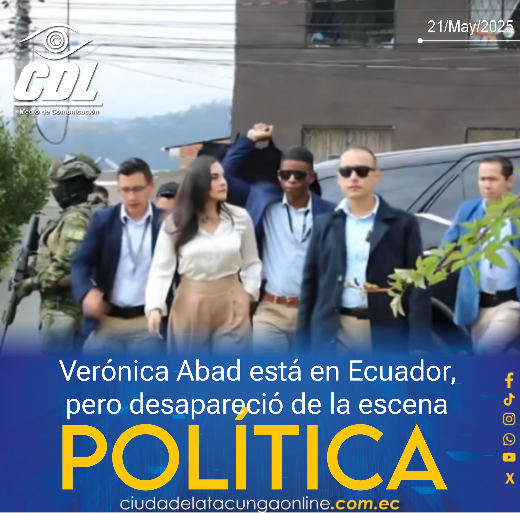 Verónica Abad está en Ecuador, pero desapareció de la escena política