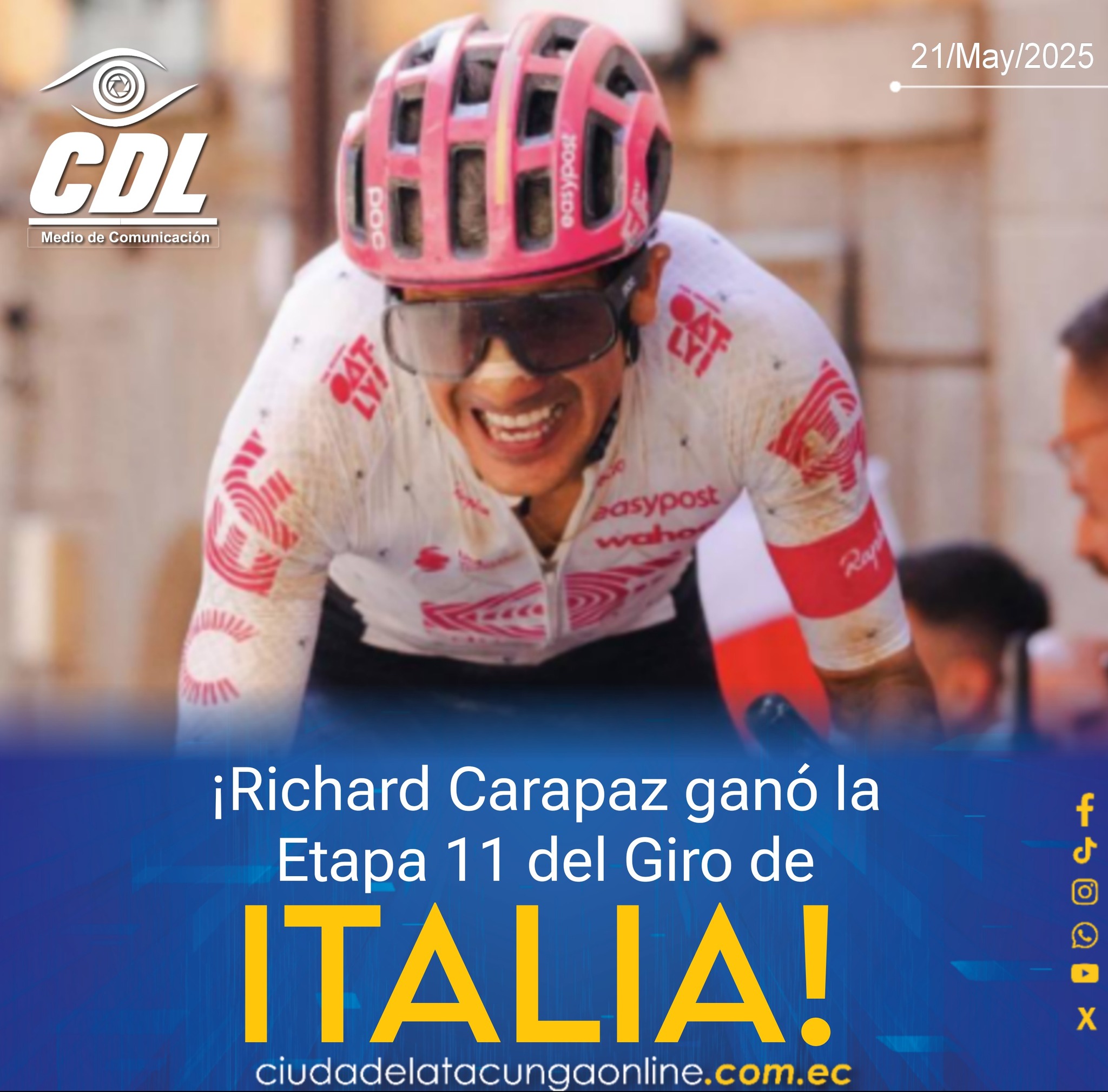 ¡Richard Carapaz ganó la Etapa 11 del Giro de Italia!