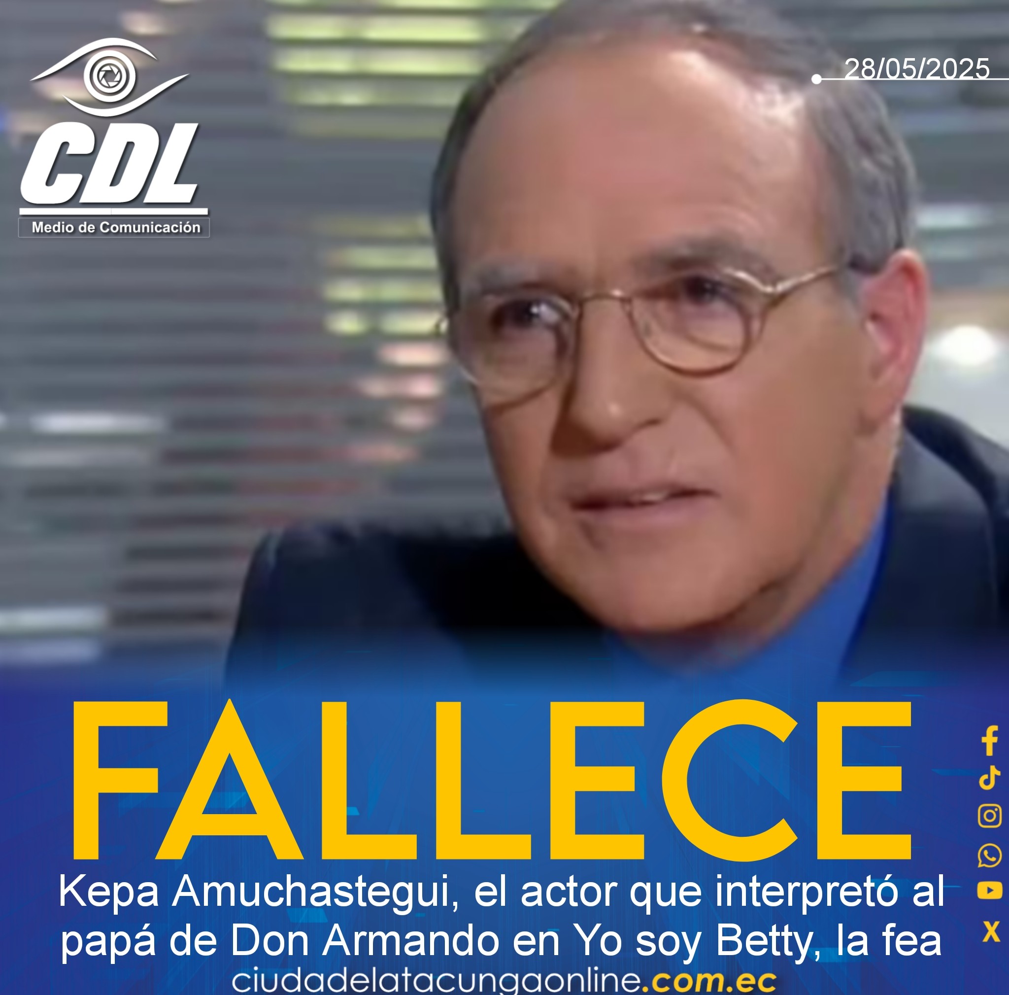 Fallece Kepa Amuchastegui, el actor que interpretó al papá de Don Armando en Yo soy Betty, la fea