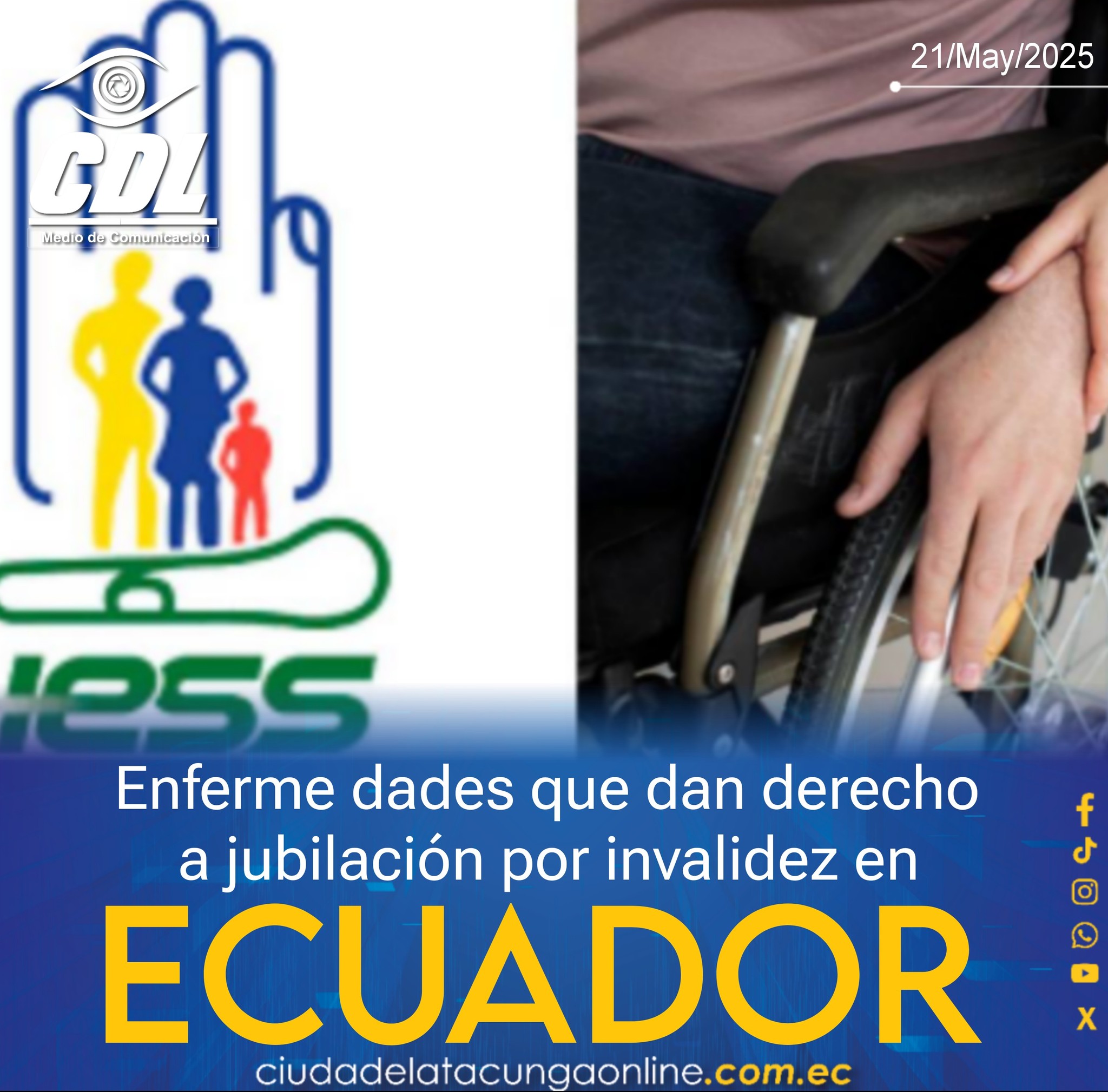 Enferme dades que dan derecho a jubilación por invalidez en Ecuador
