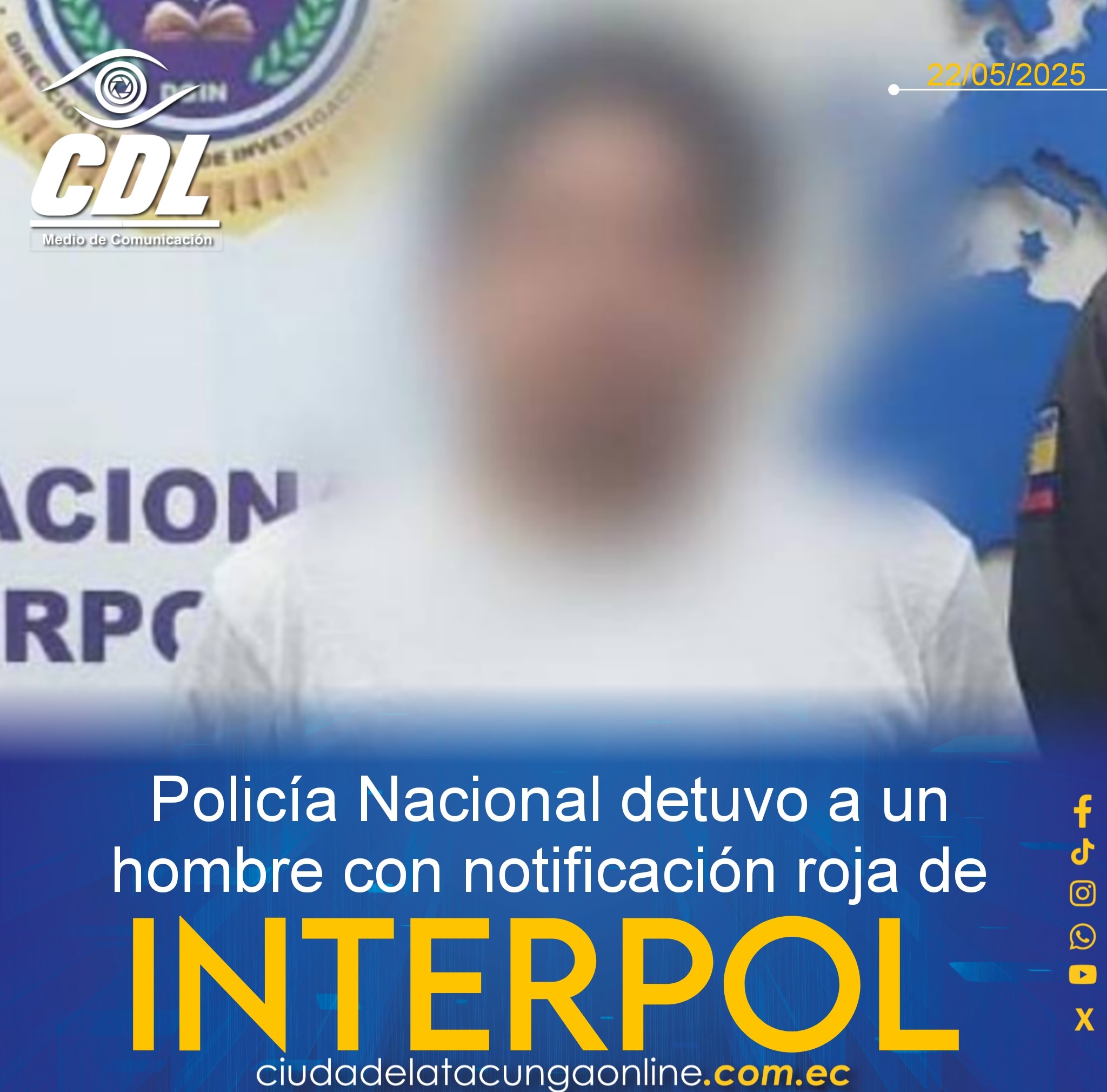 La Policía Nacional detuvo a un hombre con notificación roja de Interpol