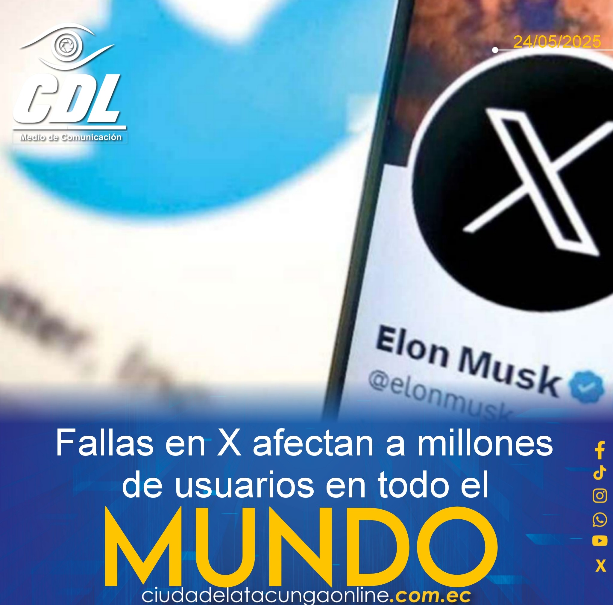 Fallas en X afectan a millones de usuarios en todo el mundo