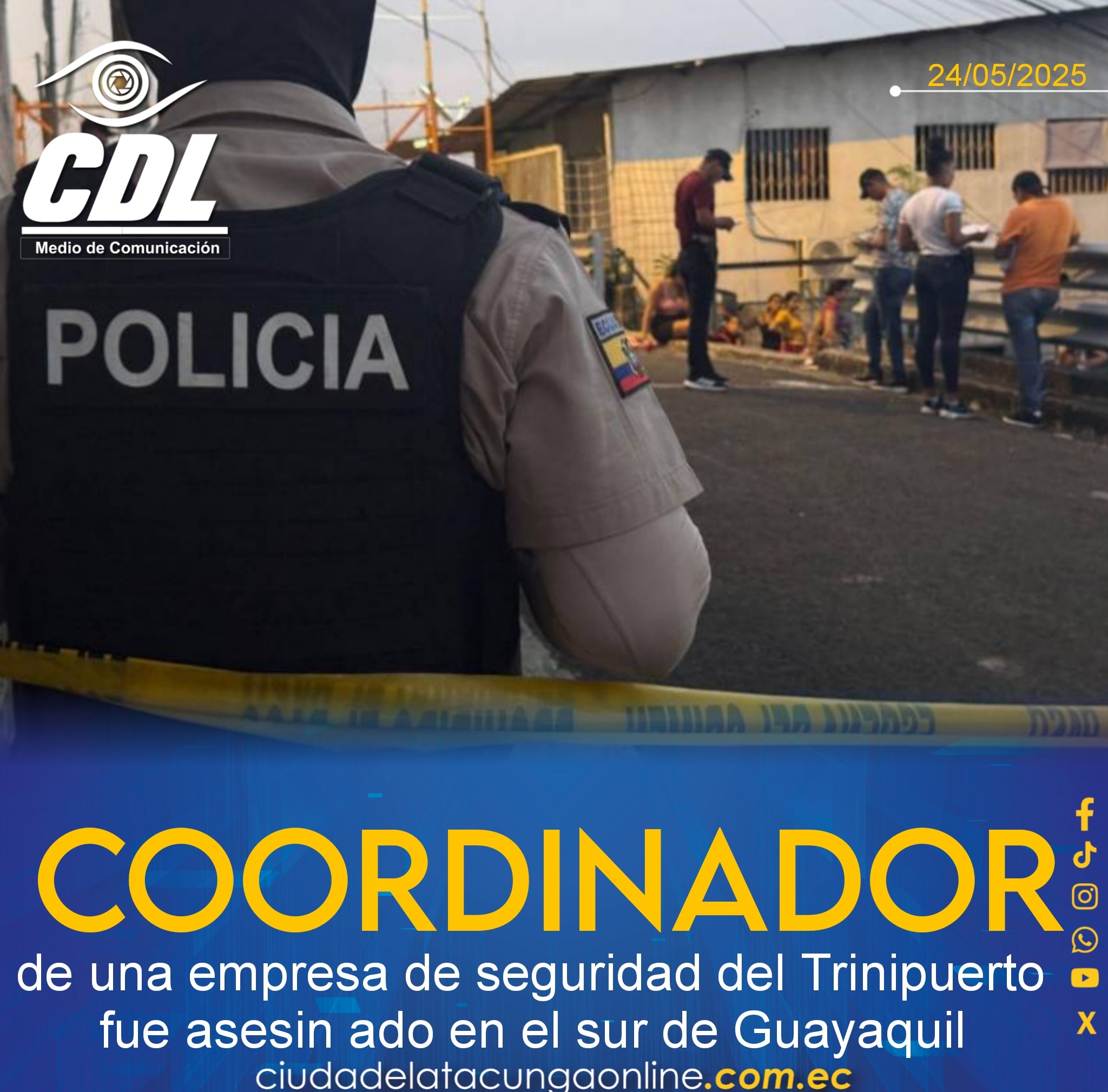 El coordinador de una empresa de seguridad del Trinipuerto fue asesin ado en el sur de Guayaquil